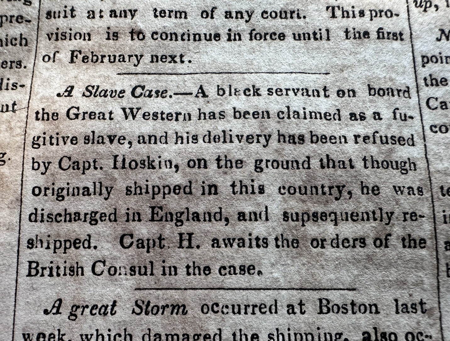 1839 Great Western Steamboat Fugitive Slave - Cincinnati Suicide Rate Newspaper