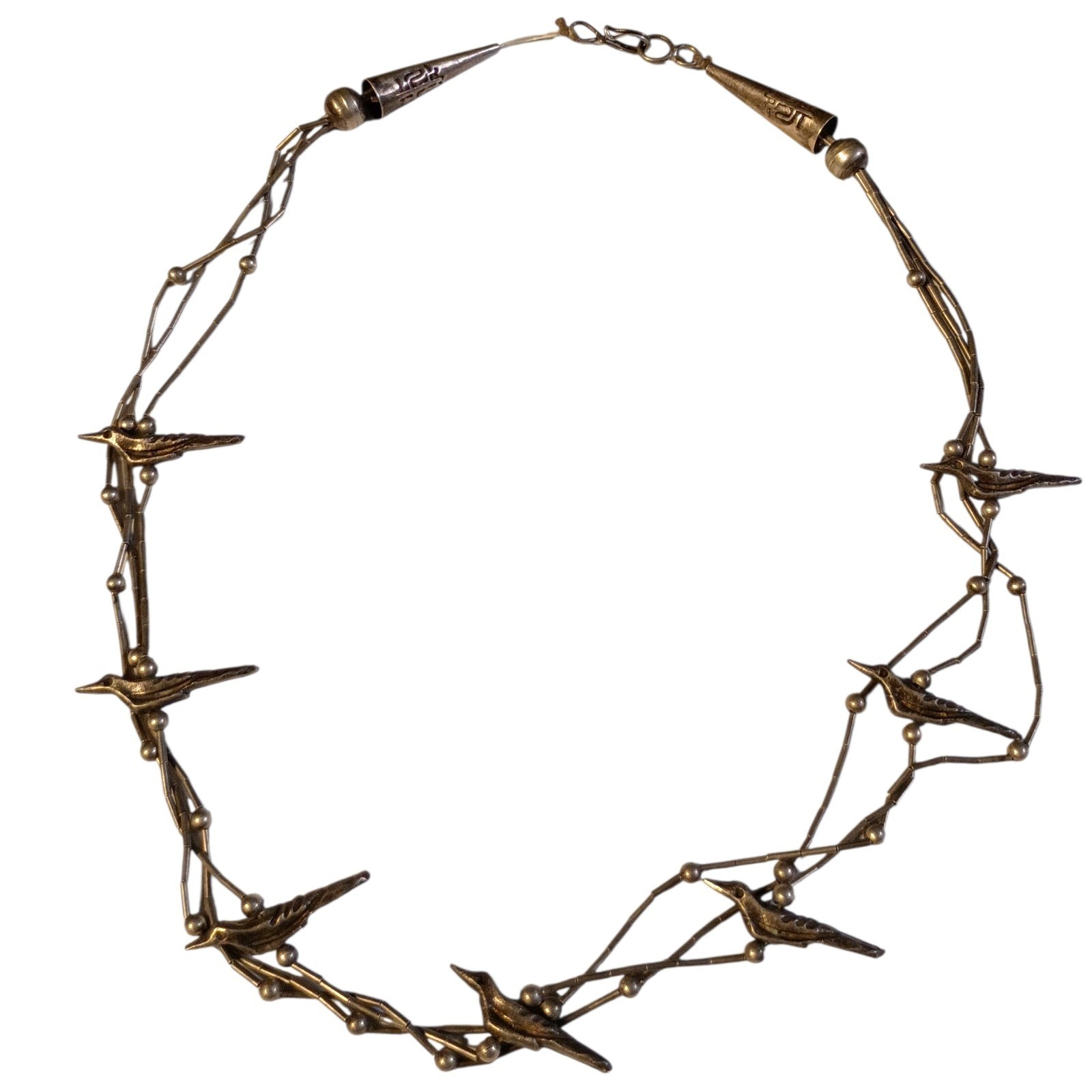Goldwater’s Shop Kewa Pueblo Sterling Silver Heishi Fetish Bird Necklace Goldwater’s Shop Kewa Pueblo Sterling Silver Heishi Fetish Bird Necklace