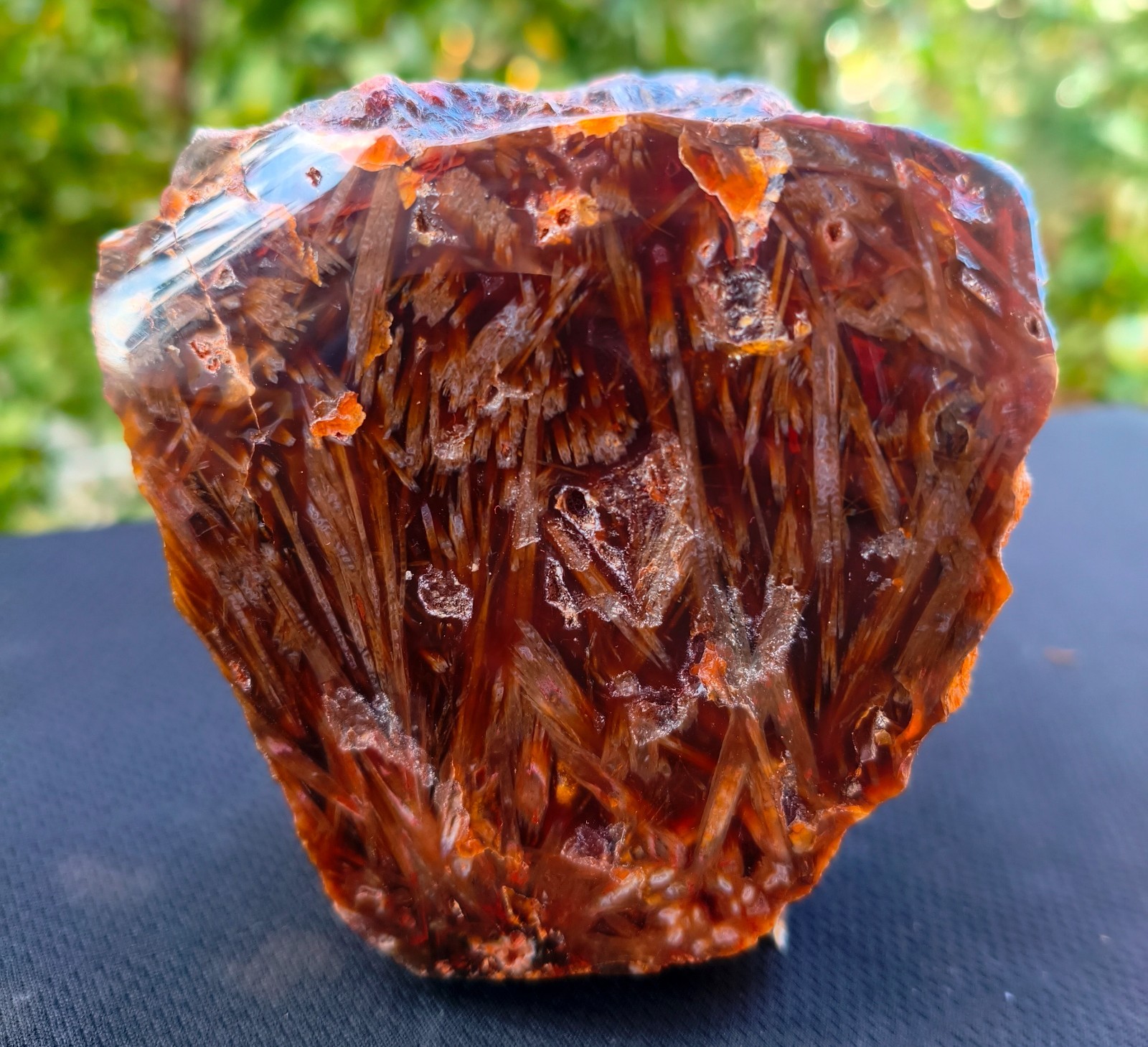Extremely Rare Mirror Polished Turkish Carnelian Stick Agate Pair Uv Reactive