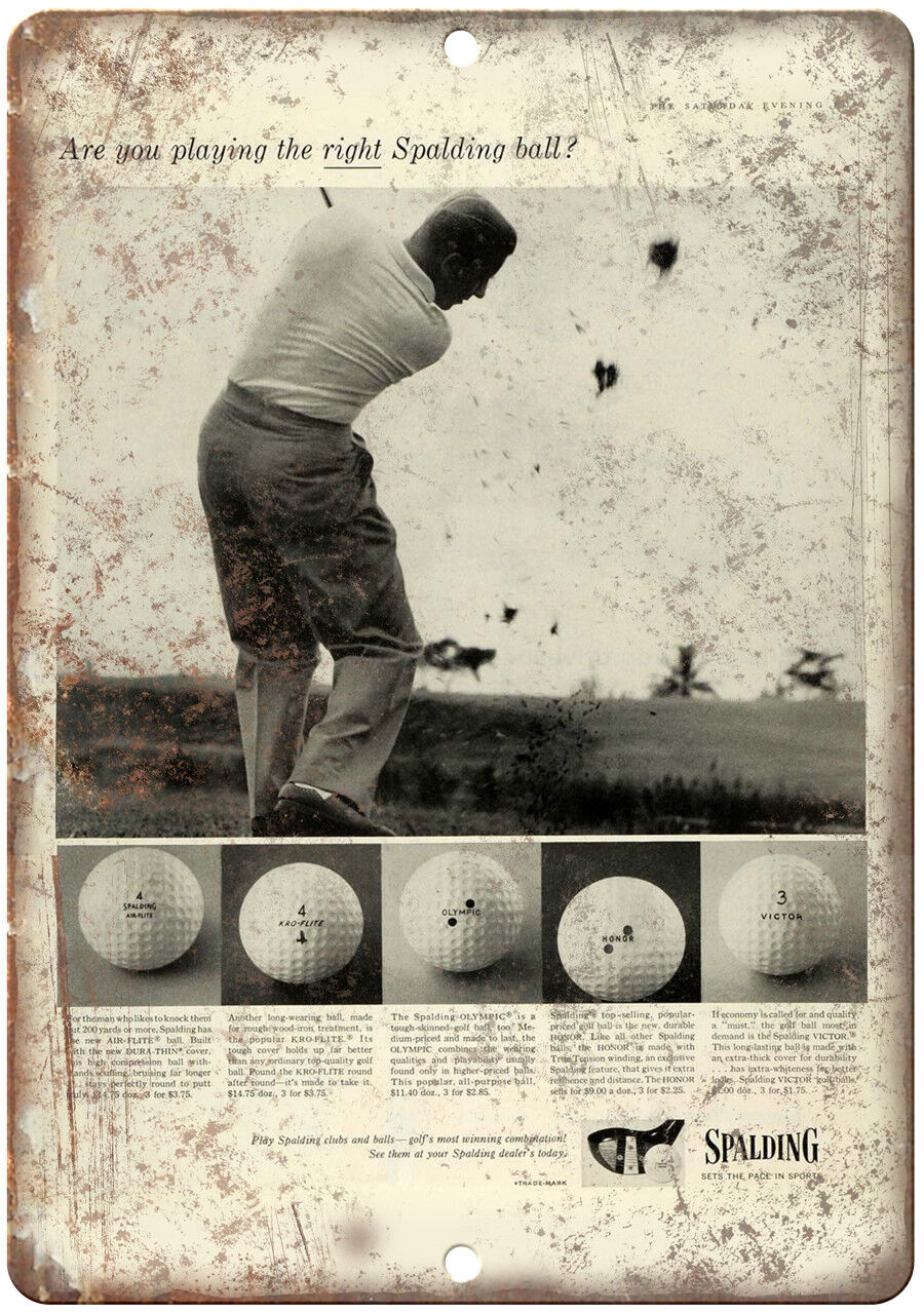 Spalding Golf Ball Vintage Ad 12\