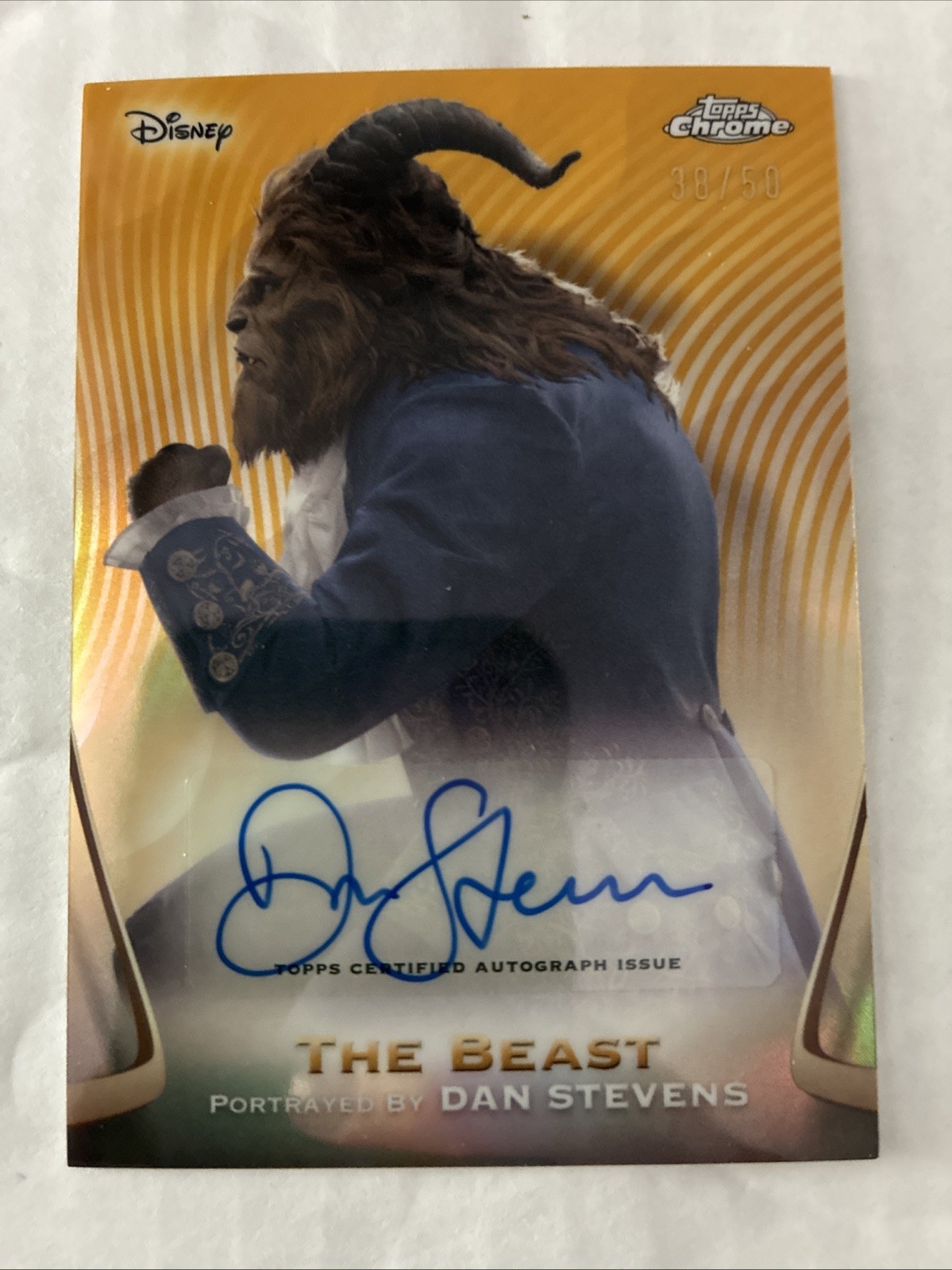 2025 Topps Chrome Disney The Beast Dan Stevens Signed Auto 38/50 2025 Topps Chrome Disney The Beast Dan Stevens Signed Auto 38/50