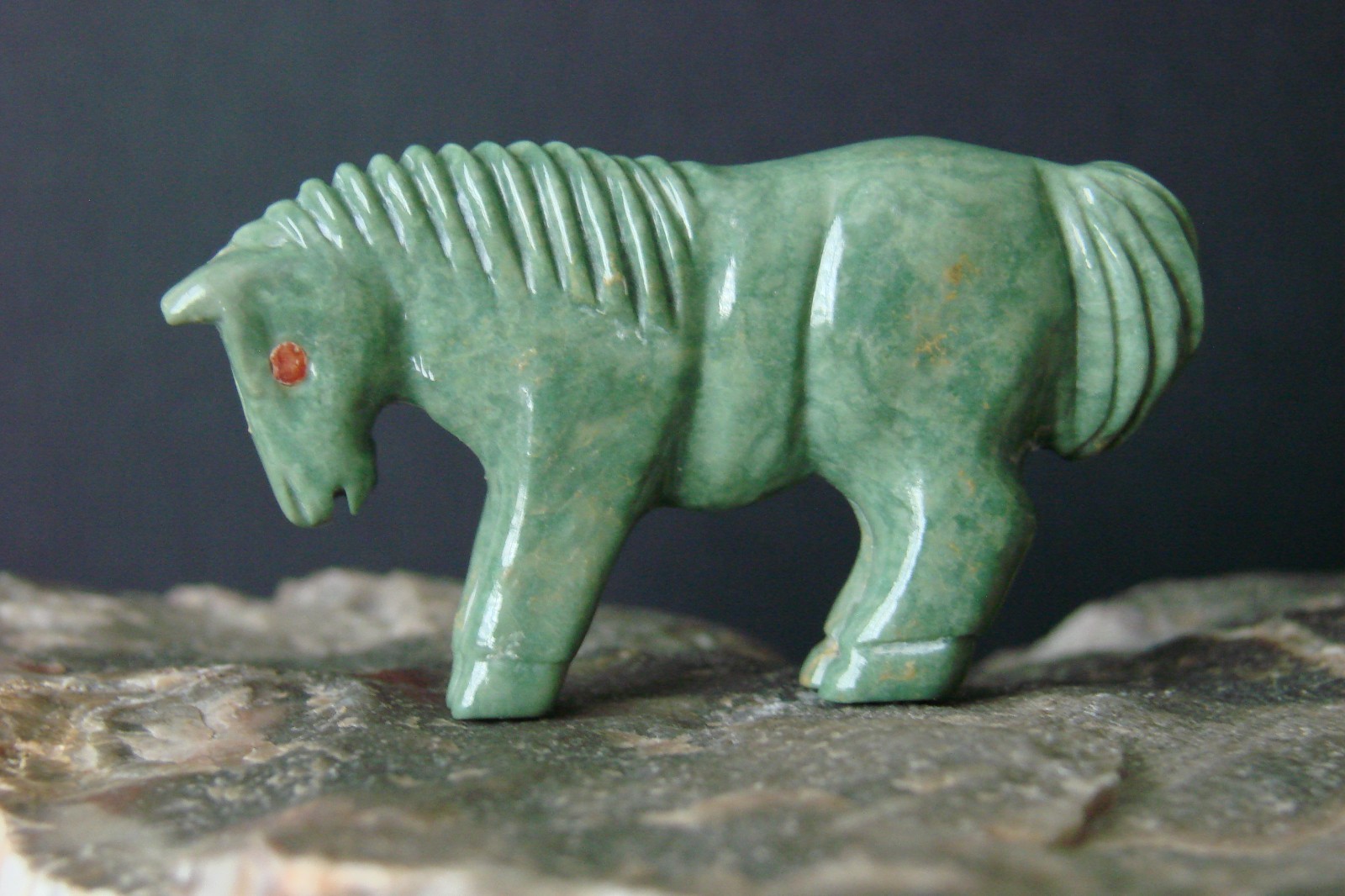 Vintage Native Zuni Turquoise Horse Fetish By Andres Quandelacy (D) Vintage Native Zuni Turquoise Horse Fetish By Andres Quandelacy (D)