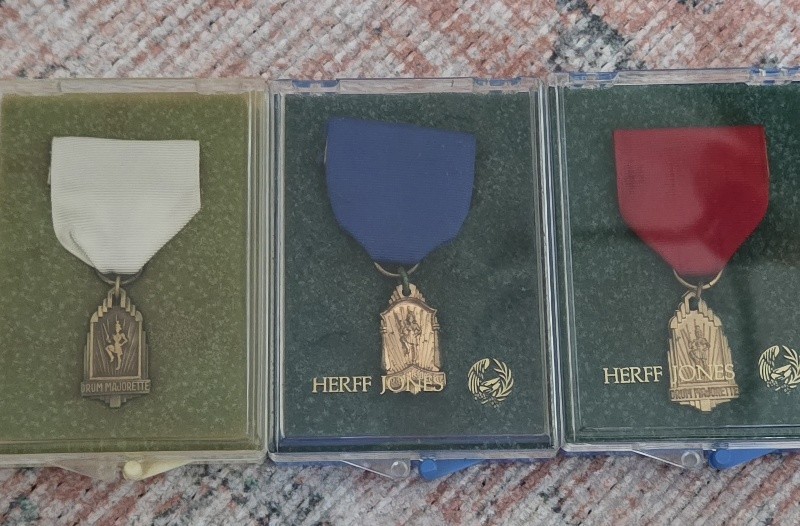 Set Of 3 1969-1971 High School Drum Majorett Award Medals Set Of 3 1969-1971 High School Drum Majorett Award Medals