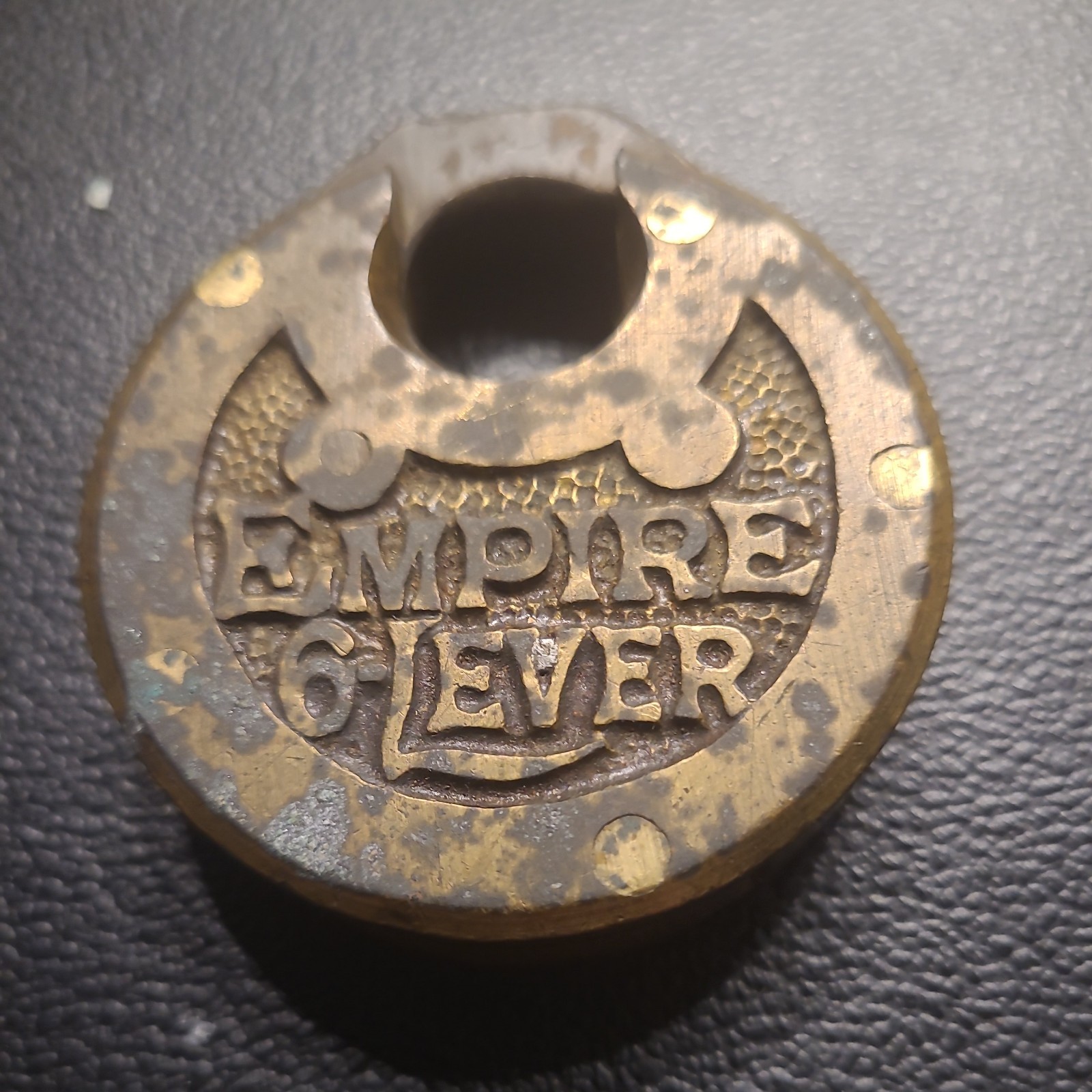 Vintage Antique Old Empire 6 Lever Padlock Lock Without Key Made In USA
