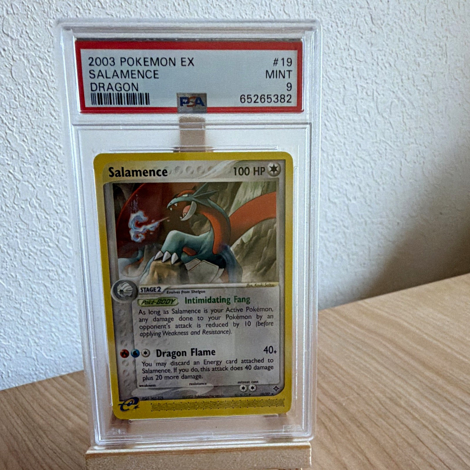 Pokémon 2003 ex Dragon Salamence #19 PSA 9 English Cert 65265382 Pokémon 2003 ex Dragon Salamence #19 PSA 9 English Cert 65265382