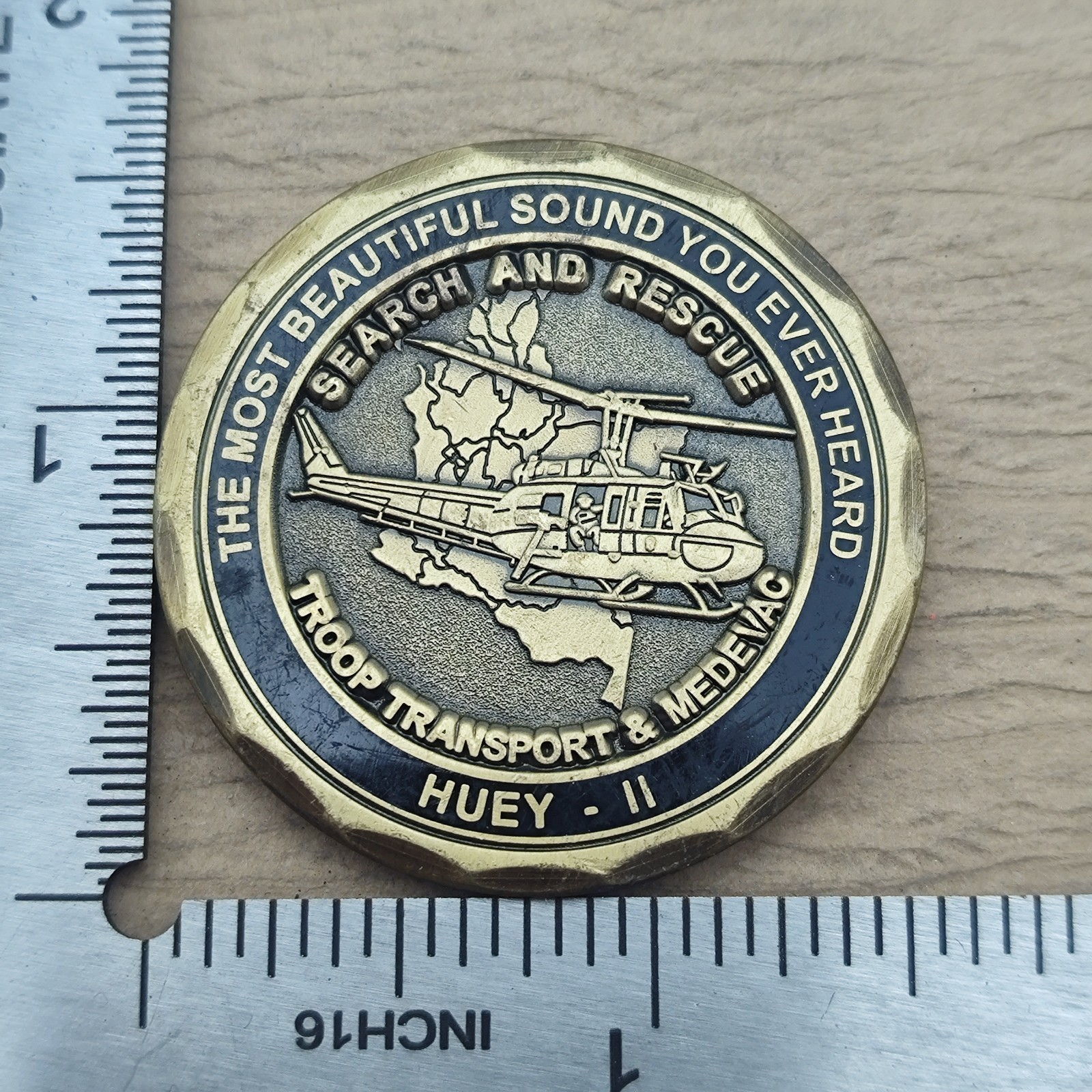 Huey - II Search and Rescue Troop Transport & Medevac Challenge Coin #2