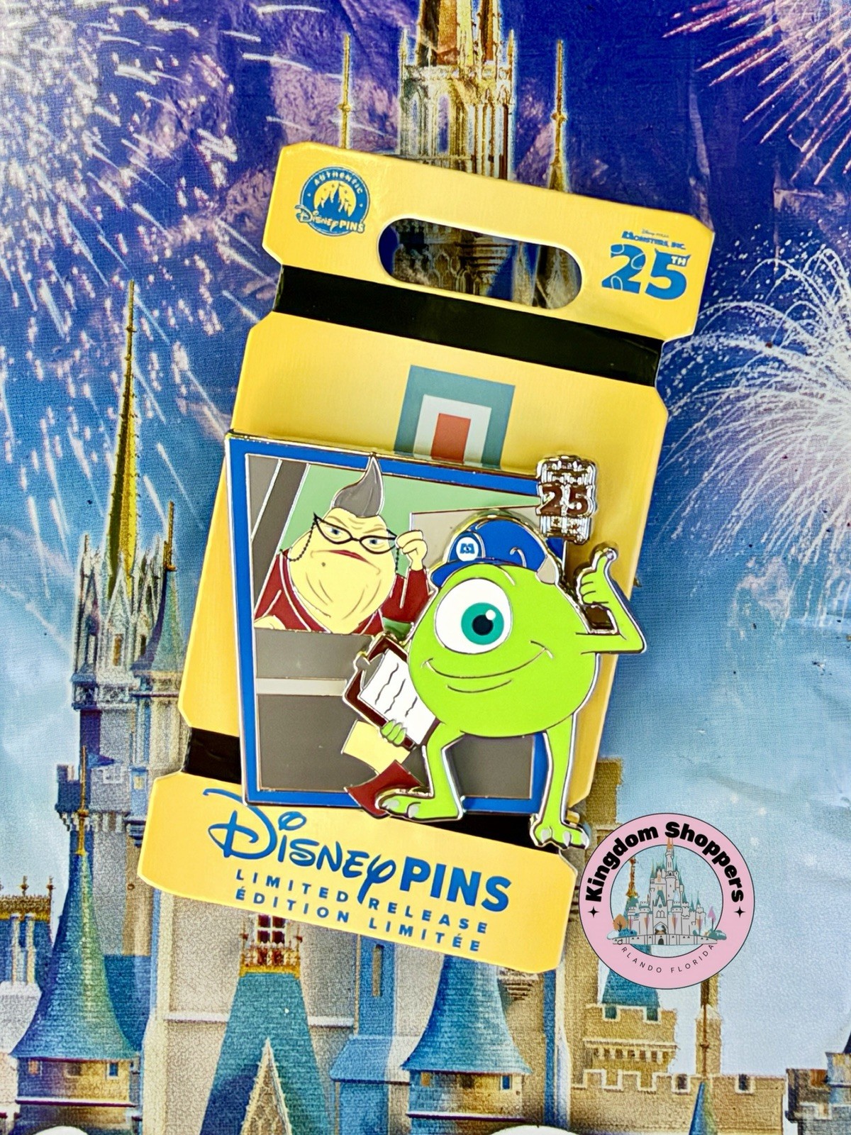 2026 Disney Parks Monsters, Inc. 25th Anniversary Mike Roz Pin LR 2026 Disney Parks Monsters, Inc. 25th Anniversary Mike Roz Pin LR