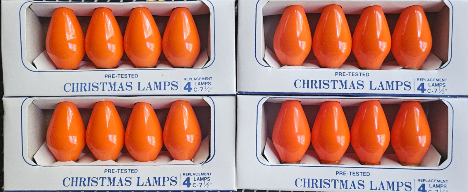 Vintage C7 Orange Bulbs Replacement Halloween Light Bulb Lamps Pumpkins NEW Vintage C7 Orange Bulbs Replacement Halloween Light Bulb Lamps Pumpkins NEW
