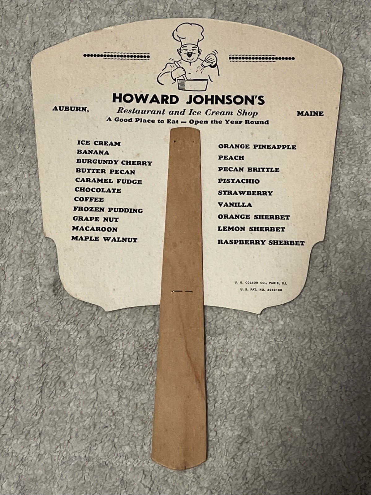 Vintage Howard Johnson’s Restaurant Advertising Fan Vintage Howard Johnson’s Restaurant Advertising Fan