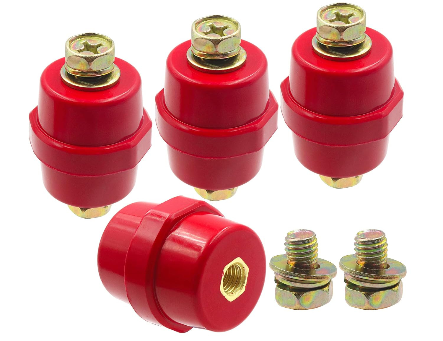 4Pcs Busbar Insulator, SM-35 Polyester Standoff Insulators with Screw(M8) 4Pcs Busbar Insulator, SM-35 Polyester Standoff Insulators with Screw(M8)