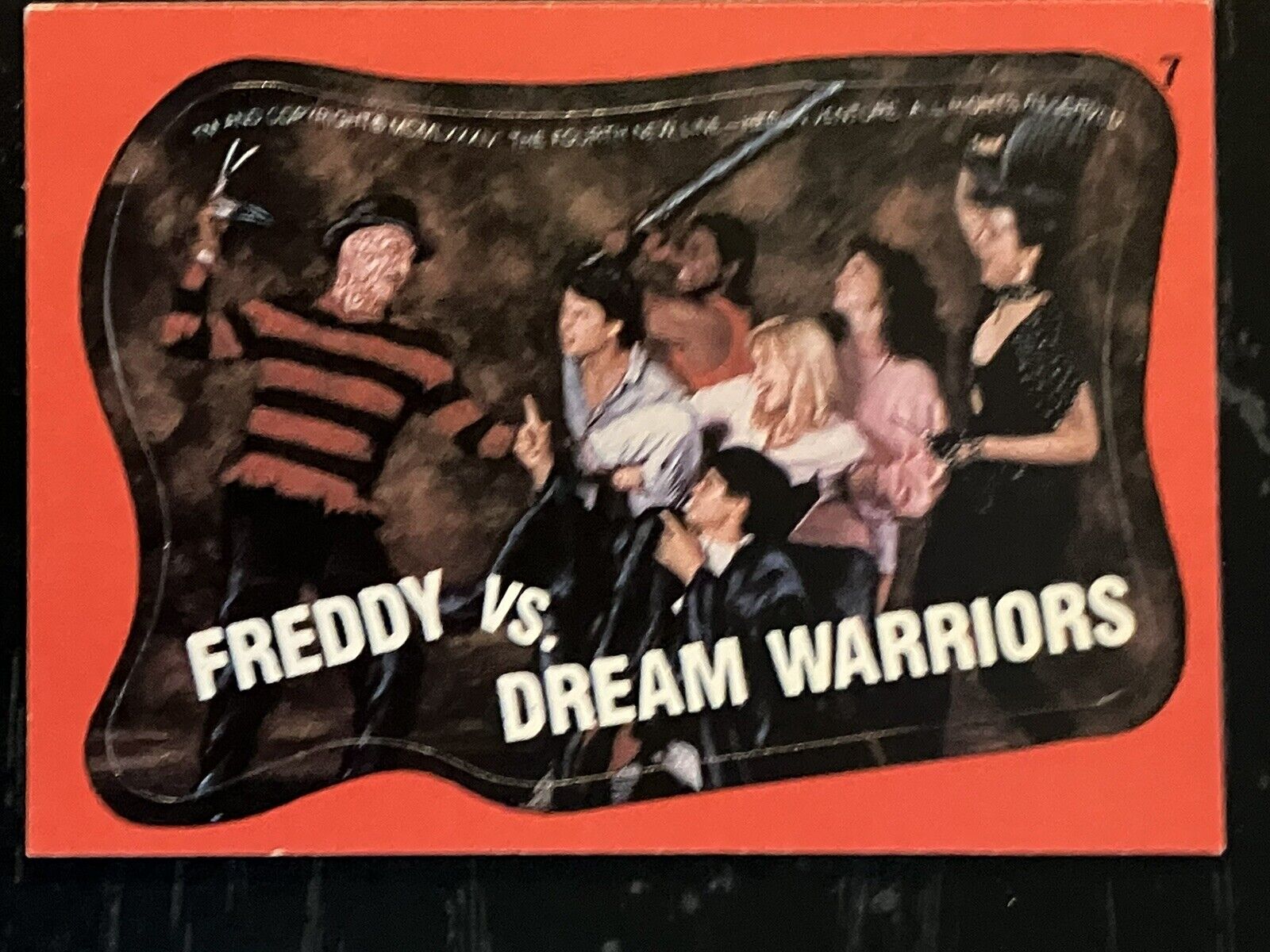 1988 Topps Fright Flicks Stickers #7 Freddy vs. Dream Warriors