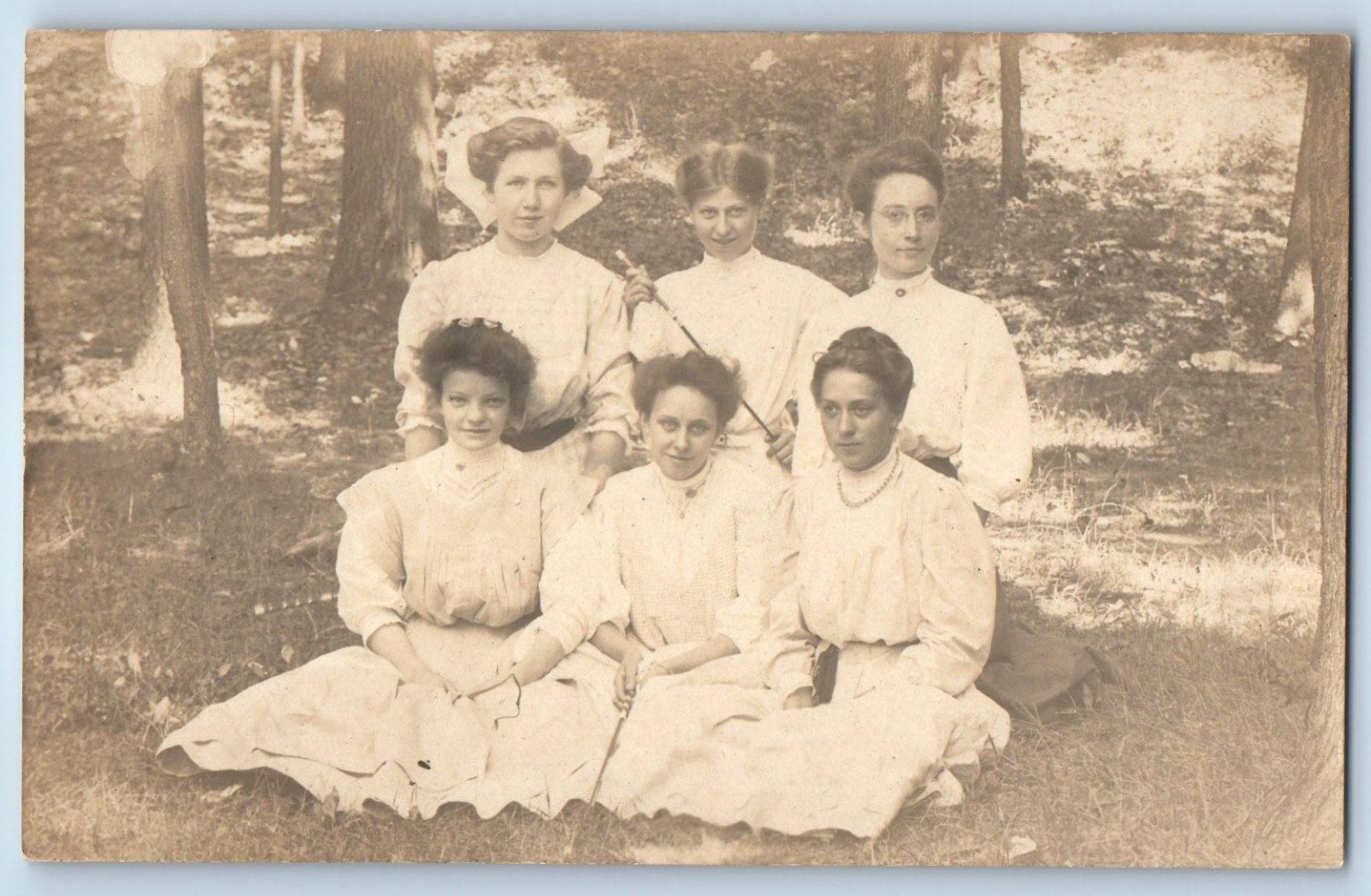 1908 Women Forest Scene Trees Comstock Michigan MI RPPC Photo Antique Postcard 1908 Women Forest Scene Trees Comstock Michigan MI RPPC Photo Antique Postcard