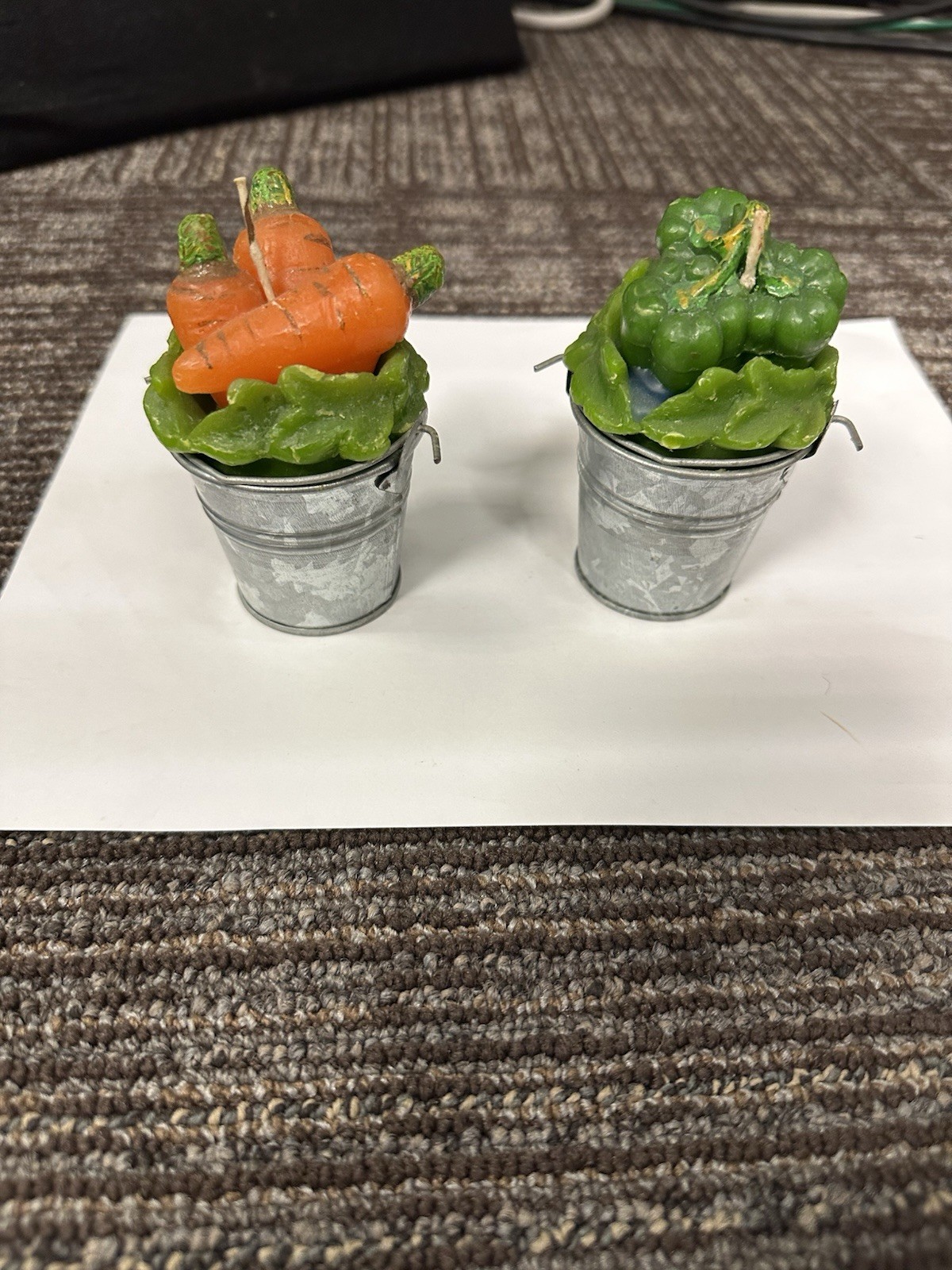 Vintage Carrot And Green Pepper Candles. Never Used Vintage Carrot And Green Pepper Candles. Never Used