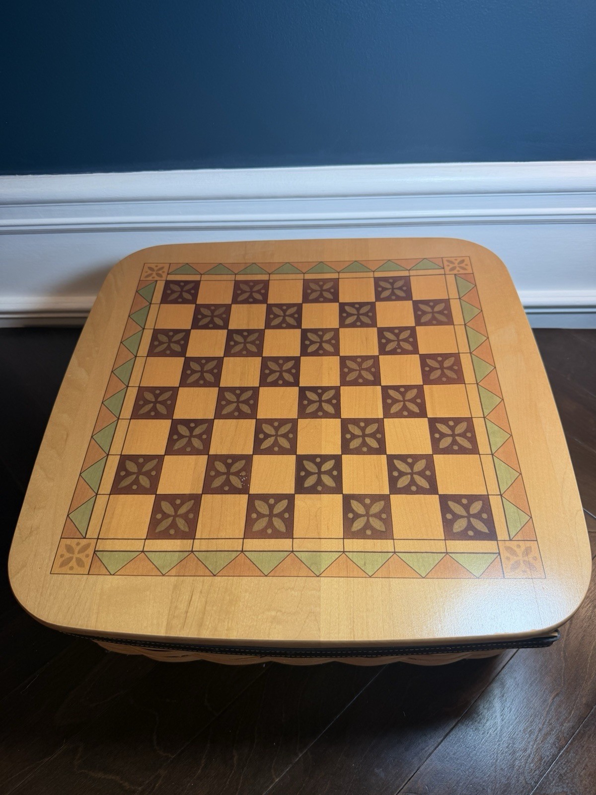 Wooden checkerboard lid Longaberger 2001 Father's Day Checkerboard Basket