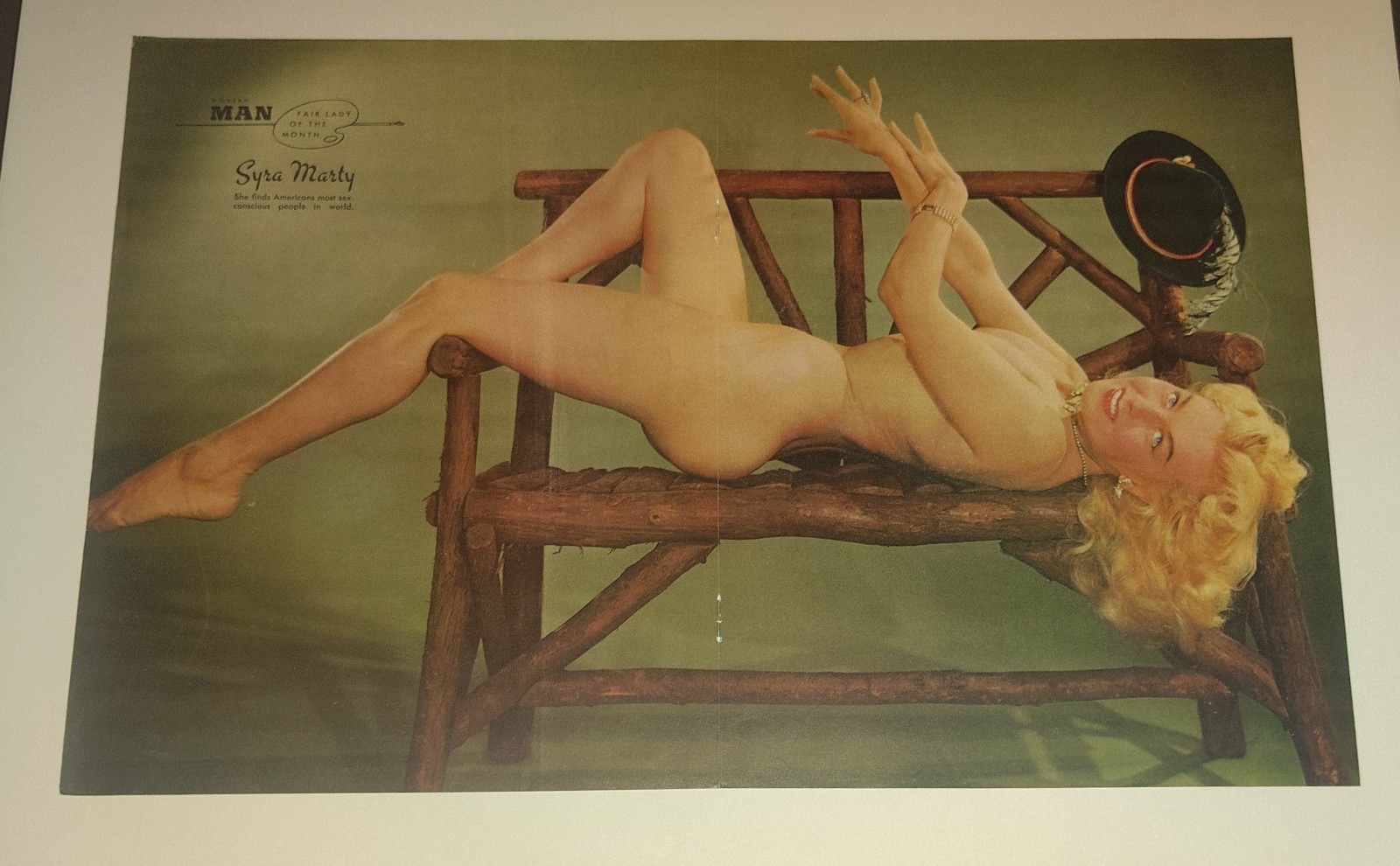 Vintage 1950s Syra Marty Pinup Photo Art Fair Lady Of The Month Rogue...