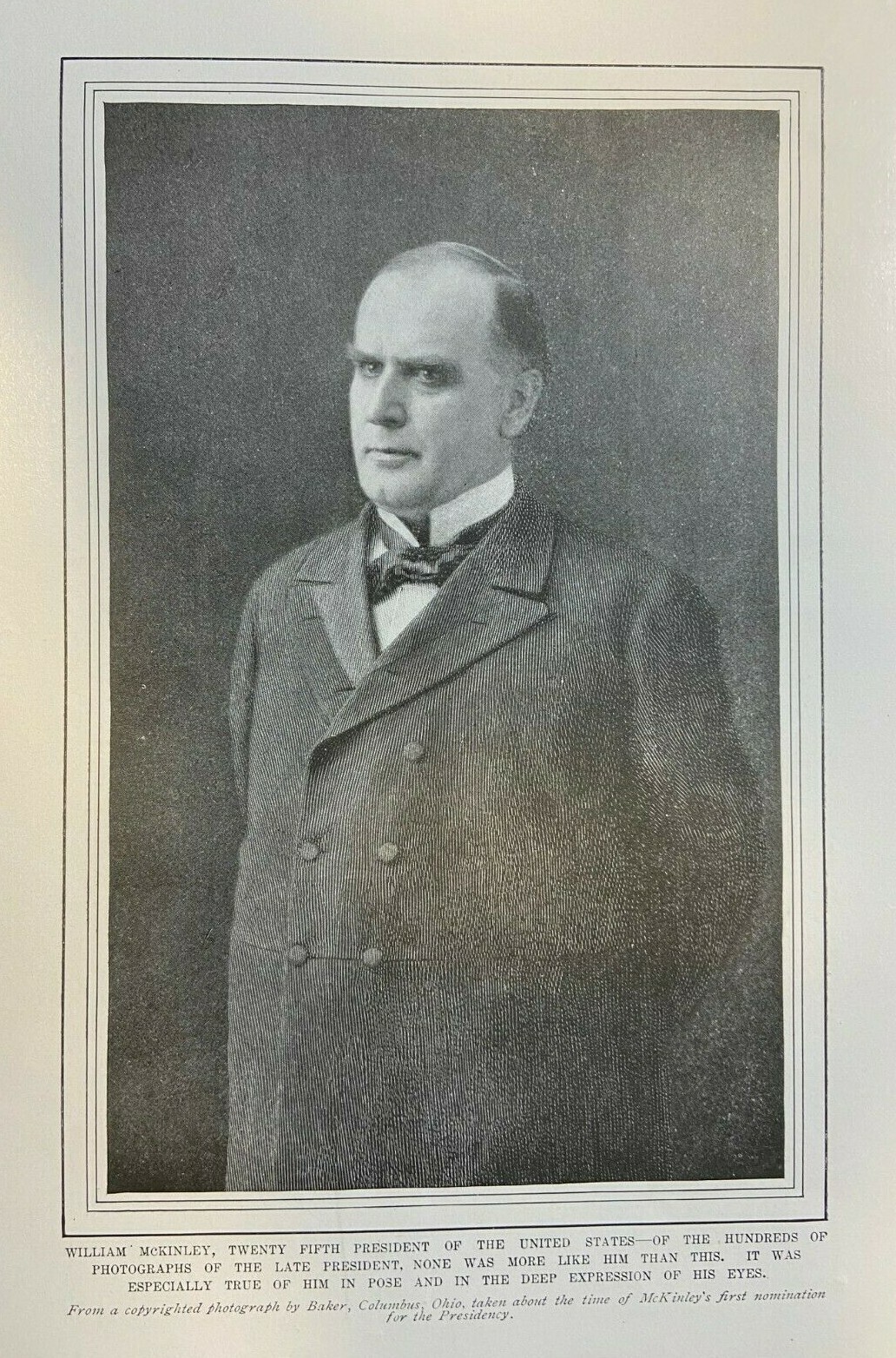 1901 Vintage Magazine Illustration President William McKinley 1901 Vintage Magazine Illustration President William McKinley