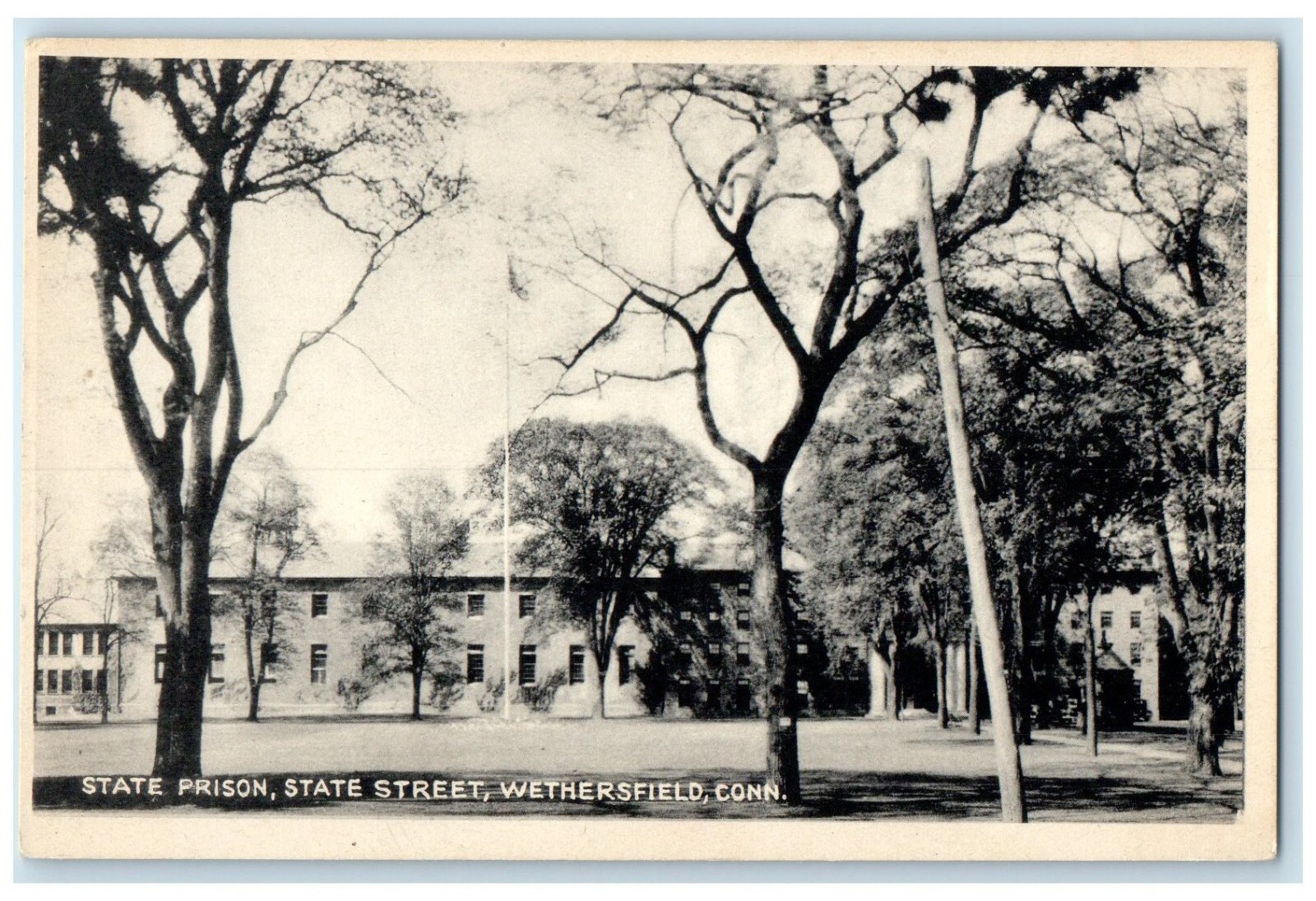 c1940\'s State Prison State Street Exterior Wethersfield Connecticut CT Postcard c1940\'s State Prison State Street Exterior Wethersfield Connecticut CT Postcard