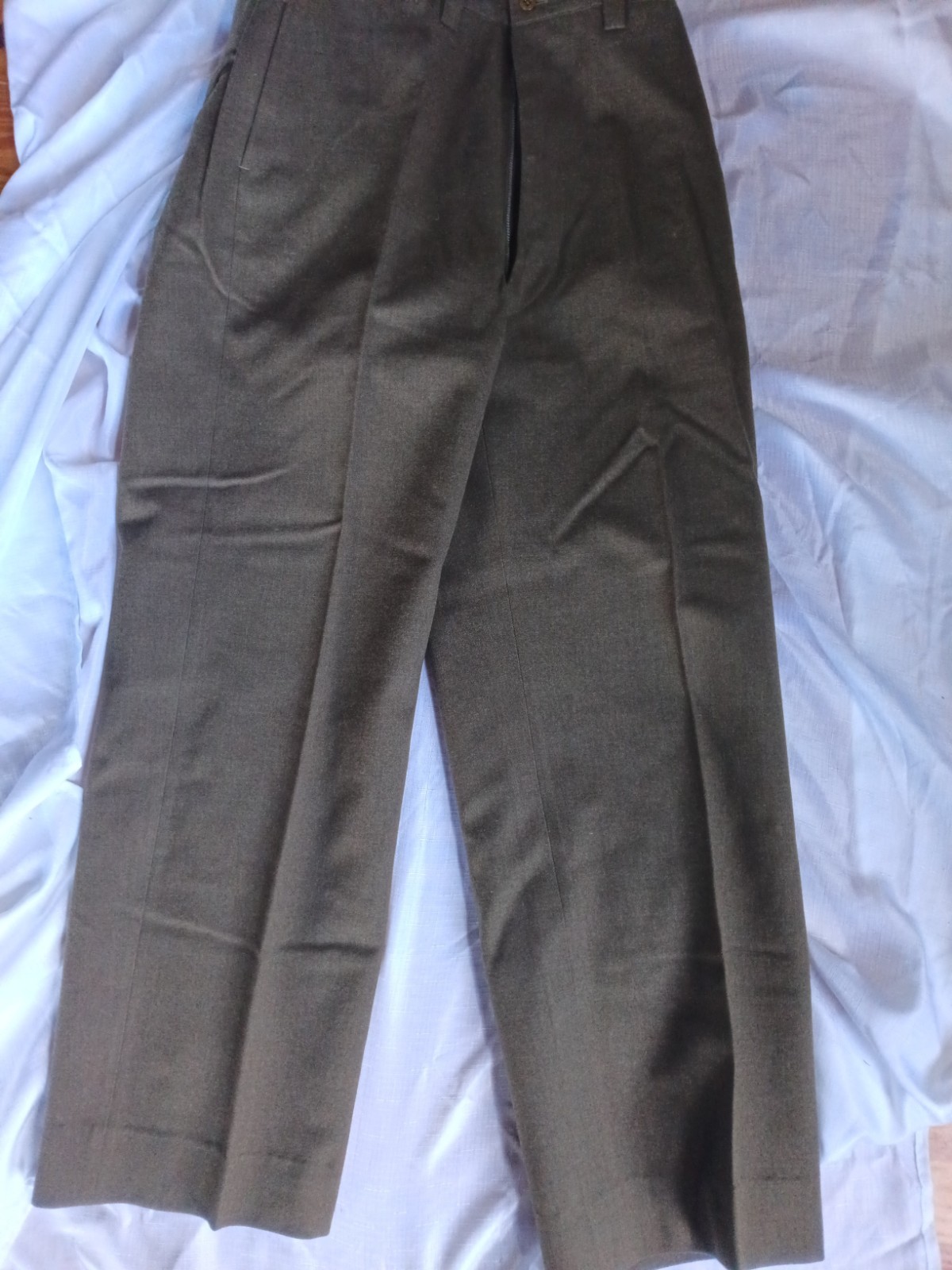 WWII U.S. Army Officers Regulation Wool Trousers 36r OD  True Vintage Miltary