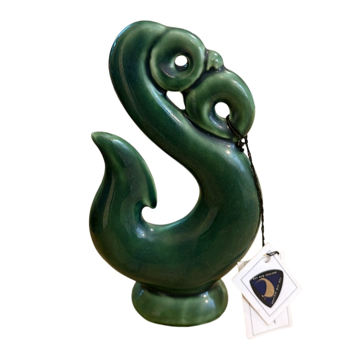 Pacific New Zealand Studio Ceramic Guardian Manaia Sculpture –Pounamu Jade Glaze Pacific New Zealand Studio Ceramic Guardian Manaia Sculpture –Pounamu Jade Glaze