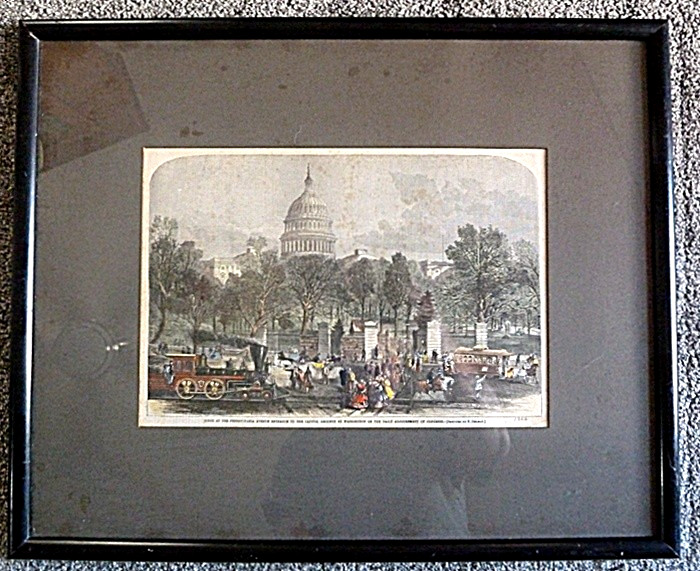 1866 Color Engraving Daily Adjournment of Congress by Frederick Dielman 1866 Color Engraving Daily Adjournment of Congress by Frederick Dielman