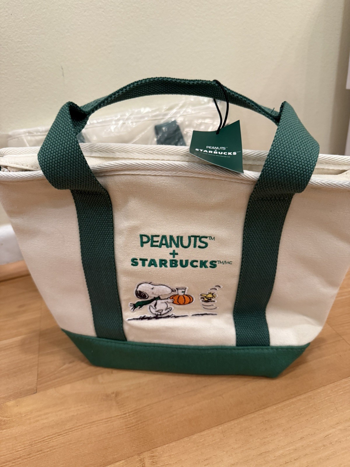 🔥❨・¨⬮ Genuine Starbucks x Peanuts Snoopy Mini Canvas Tote Bag US In Hand NEW🔥 🔥❨・¨⬮ Genuine Starbucks x Peanuts Snoopy Mini Canvas Tote Bag US In Hand NEW🔥
