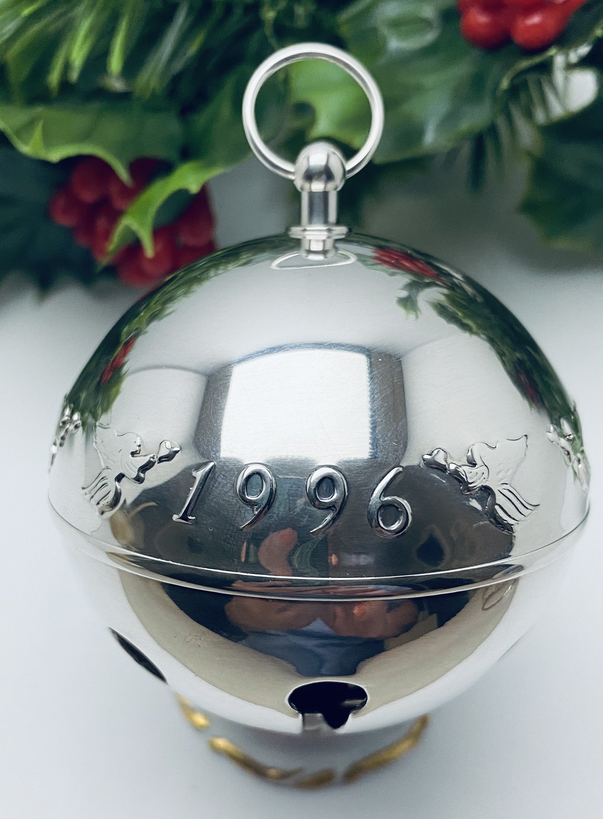 1996 Wallace Annual Sleigh Bell Silver Plated Christmas Tree Ornament 1996 Wallace Annual Sleigh Bell Silver Plated Christmas Tree Ornament