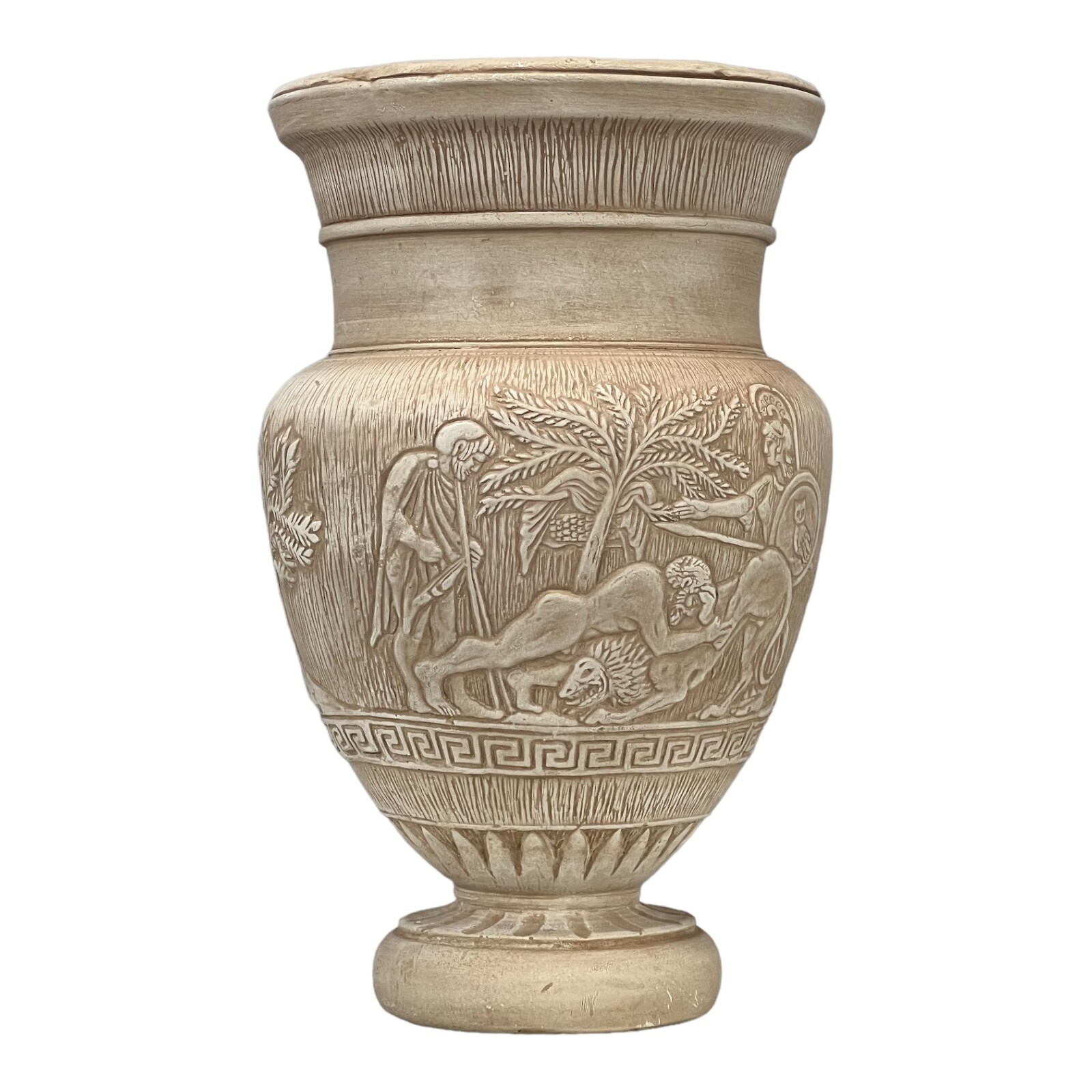 Hercules' Seventh Labor the Cretan Bull Vase Jar Ancient Greek Pottery Home Deco