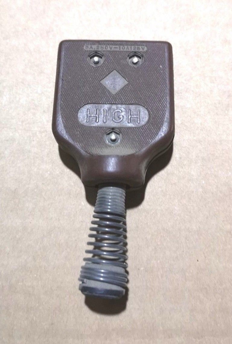 APPLIANCE CORD END 3-Prong VINTAGE Brown Black High Low 5A 250V 10A 125V NEW AG3