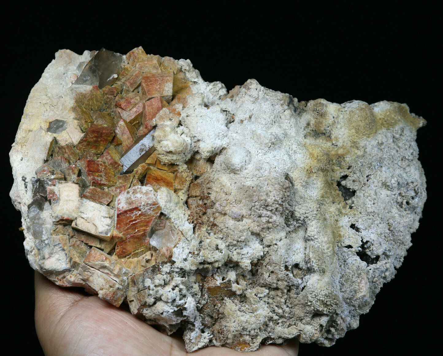 2.54lb Beautiful Natural feldspar & Quartz Crystal Cluster Mineral Specimen