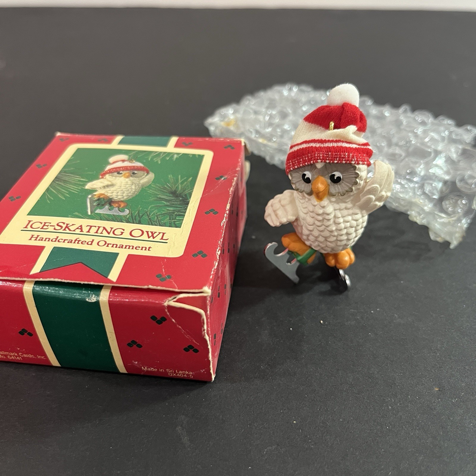 Vtg 1985 Hallmark Keepsake Ice Skating Owl Christmas Ornament 2.5\ Vtg 1985 Hallmark Keepsake Ice Skating Owl Christmas Ornament 2.5\