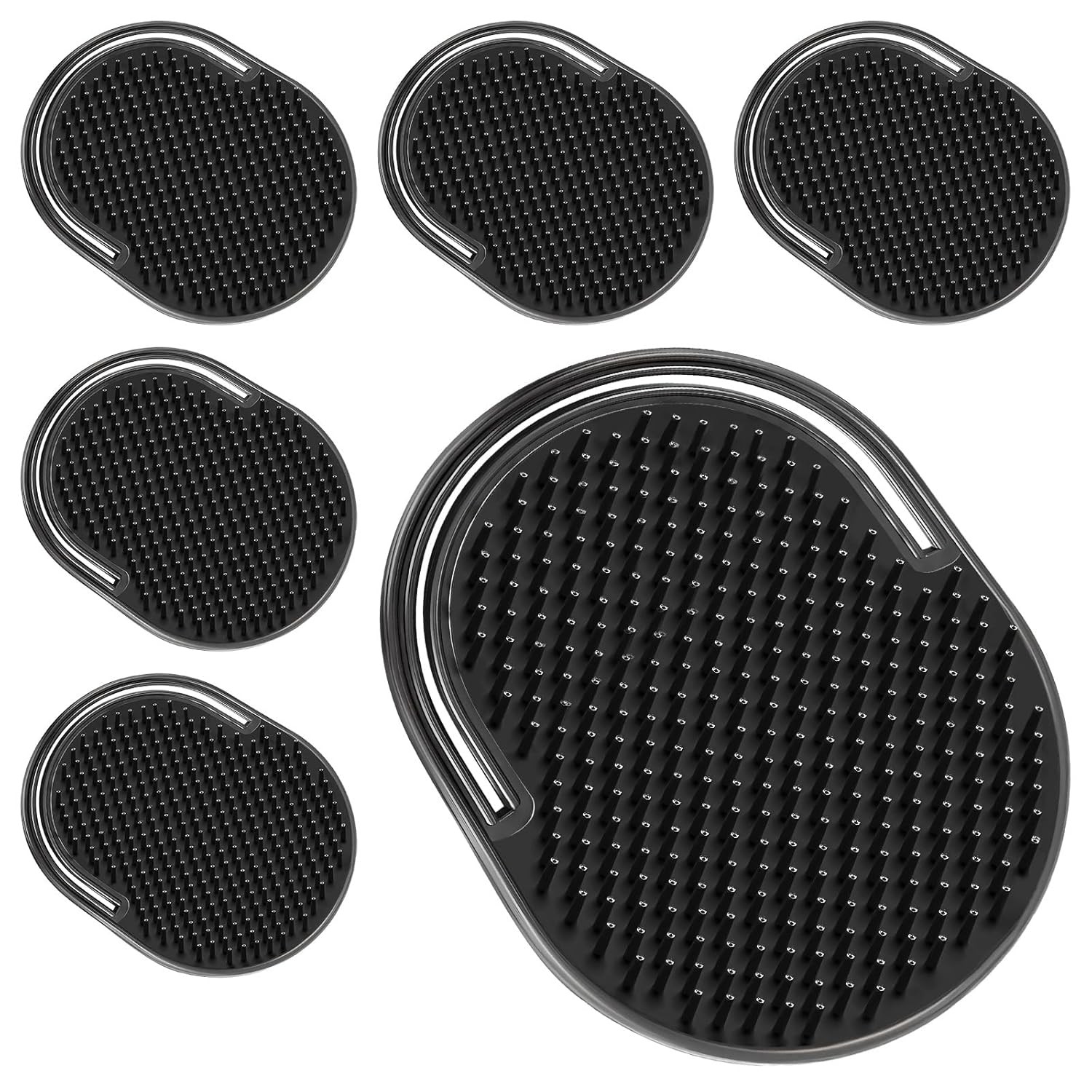 6-Pack Palm Combs for Men, Massager Hair Brush Shower Comb Pocket Grooming