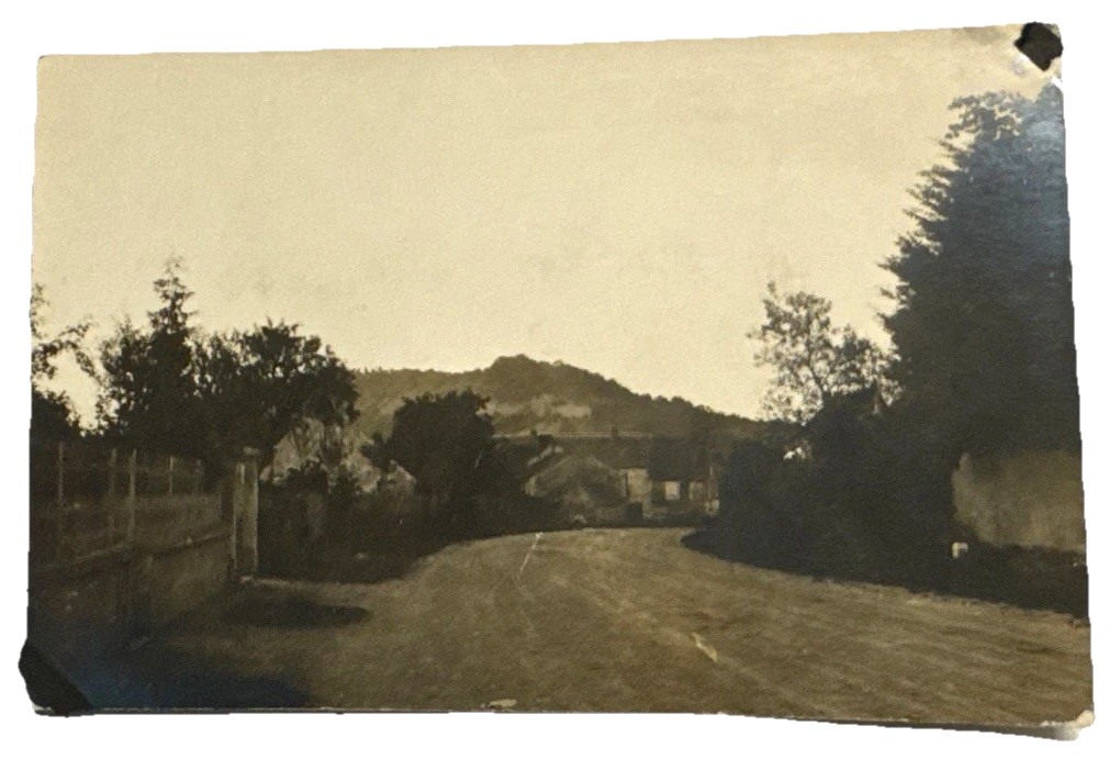 Antique RPPC Country Road Central France 1919 Antique RPPC Country Road Central France 1919