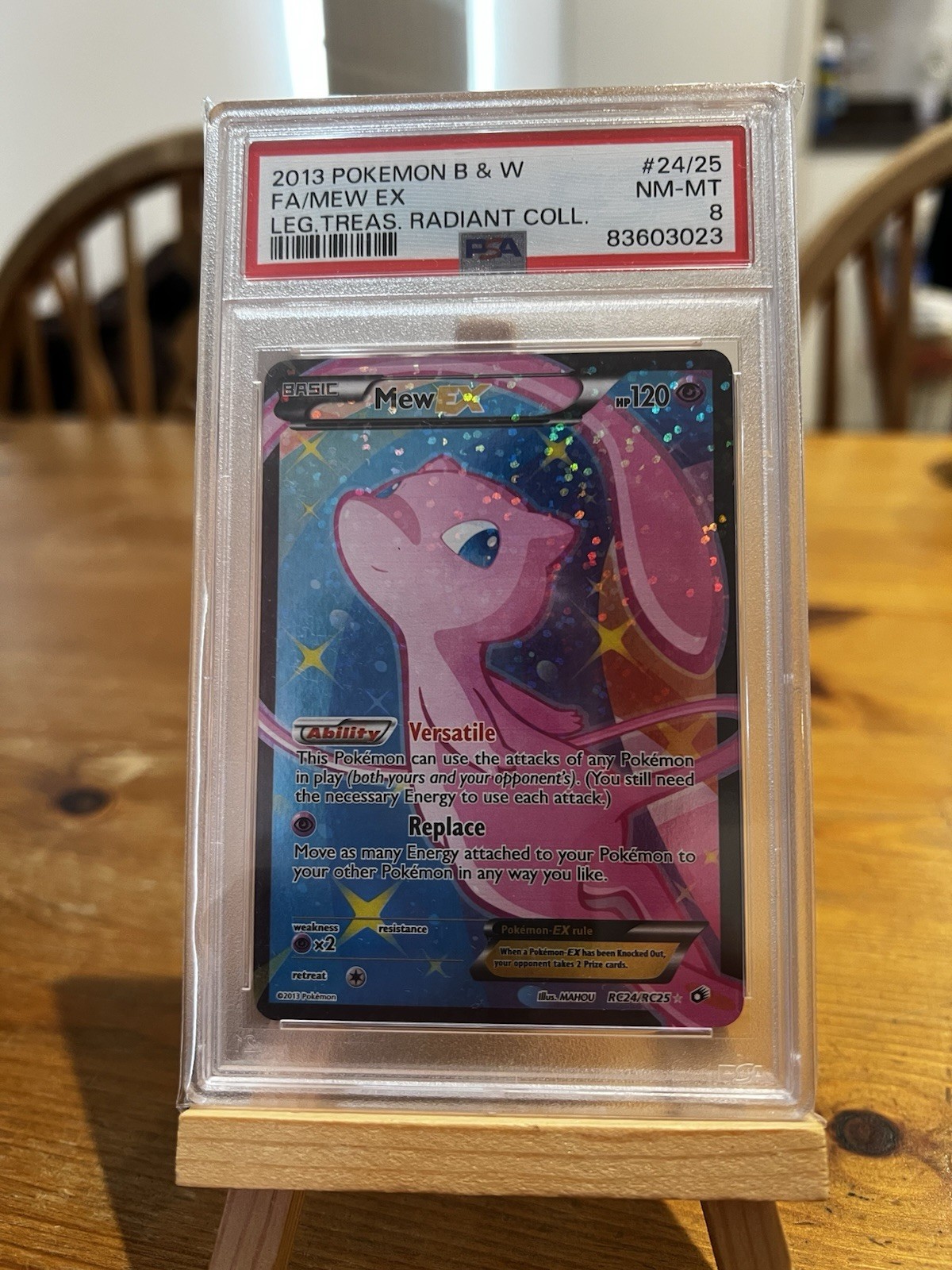 MEW EX Legendary Treasures Radiant Collection Black & White RC24 PSA 8 Pokemon