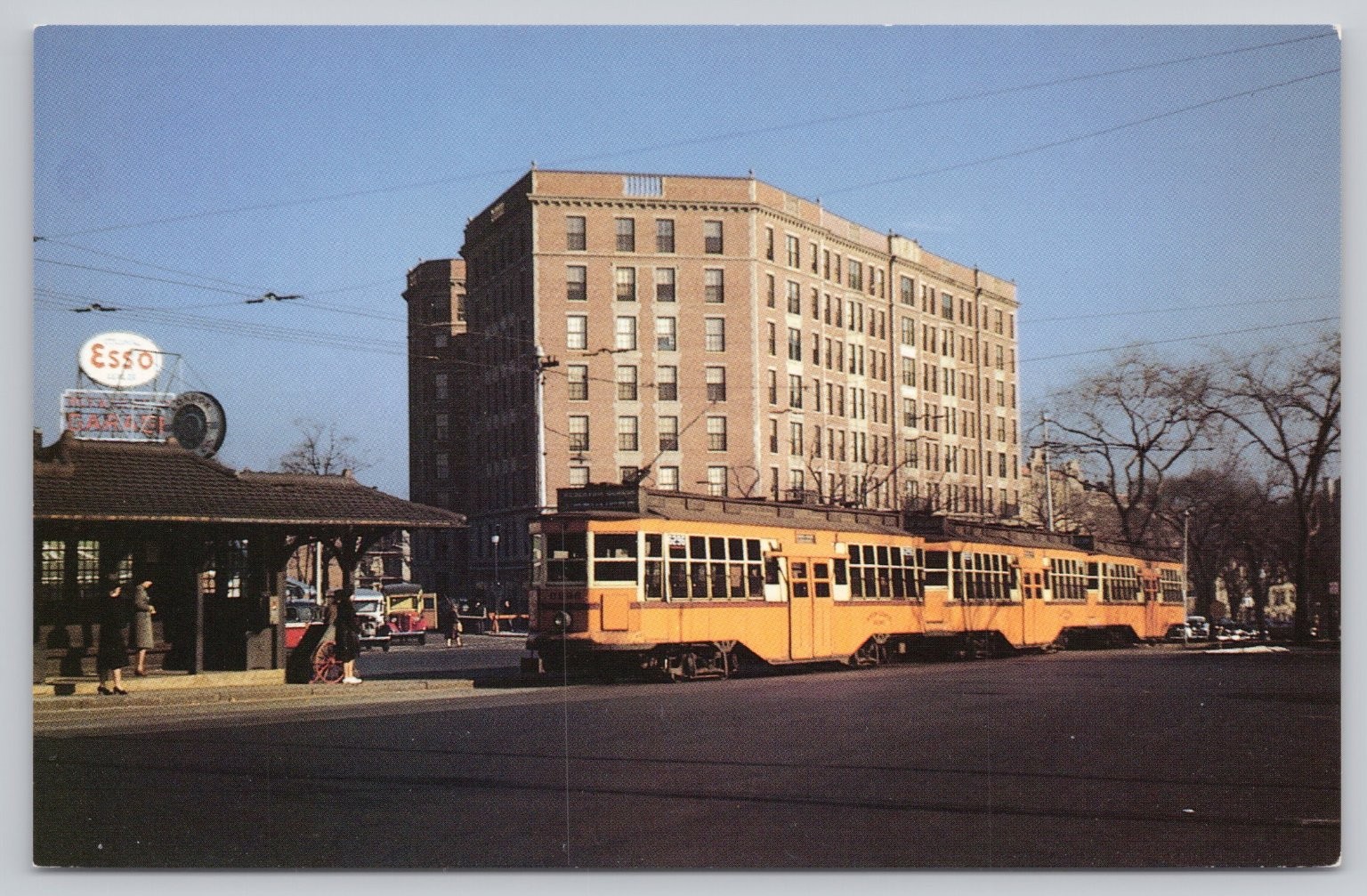 Boston Elevated Railway Car #6296 at Coolidge Corner Brookline Postcard Boston Elevated Railway Car #6296 at Coolidge Corner Brookline Postcard