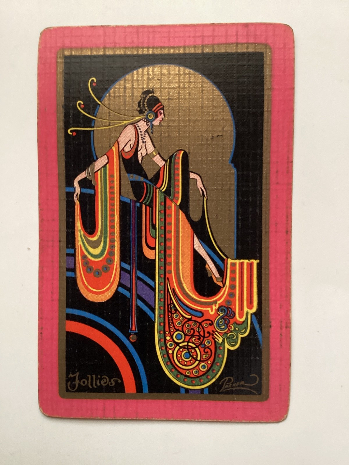 (1) Antique Art Deco “JOLLIES” Playing Card, Russell PCC, c.1920’s