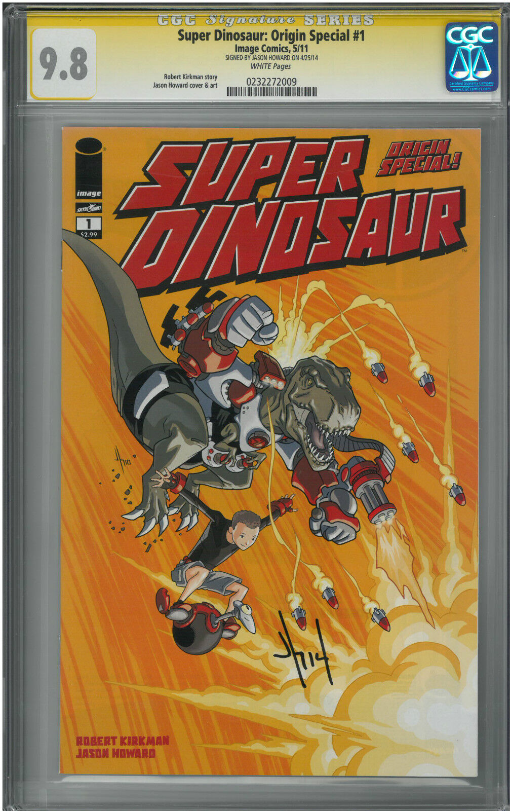 Super Dinosaur: Origin Special #1 (NM/MT) CGC 9.8 signed Jason Howard TOP CENSUS