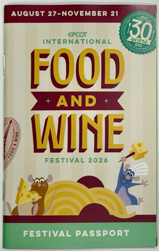 30th International Food And Wine Festival Passport book 2026 Disney World NEW 30th International Food And Wine Festival Passport book 2026 Disney World NEW