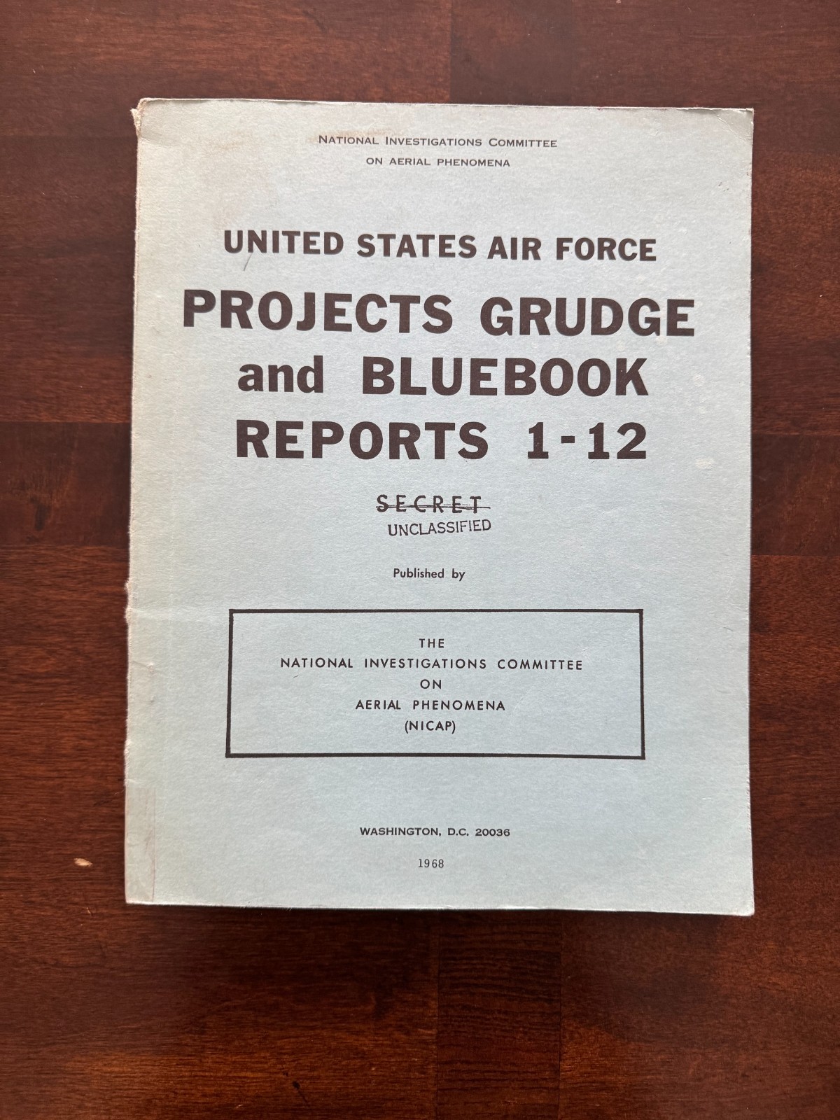 Projects Grudge & Project Blue Book 1-12 NICAP UFO Reports - RARE & COLLECTIBLE Projects Grudge & Project Blue Book 1-12 NICAP UFO Reports - RARE & COLLECTIBLE