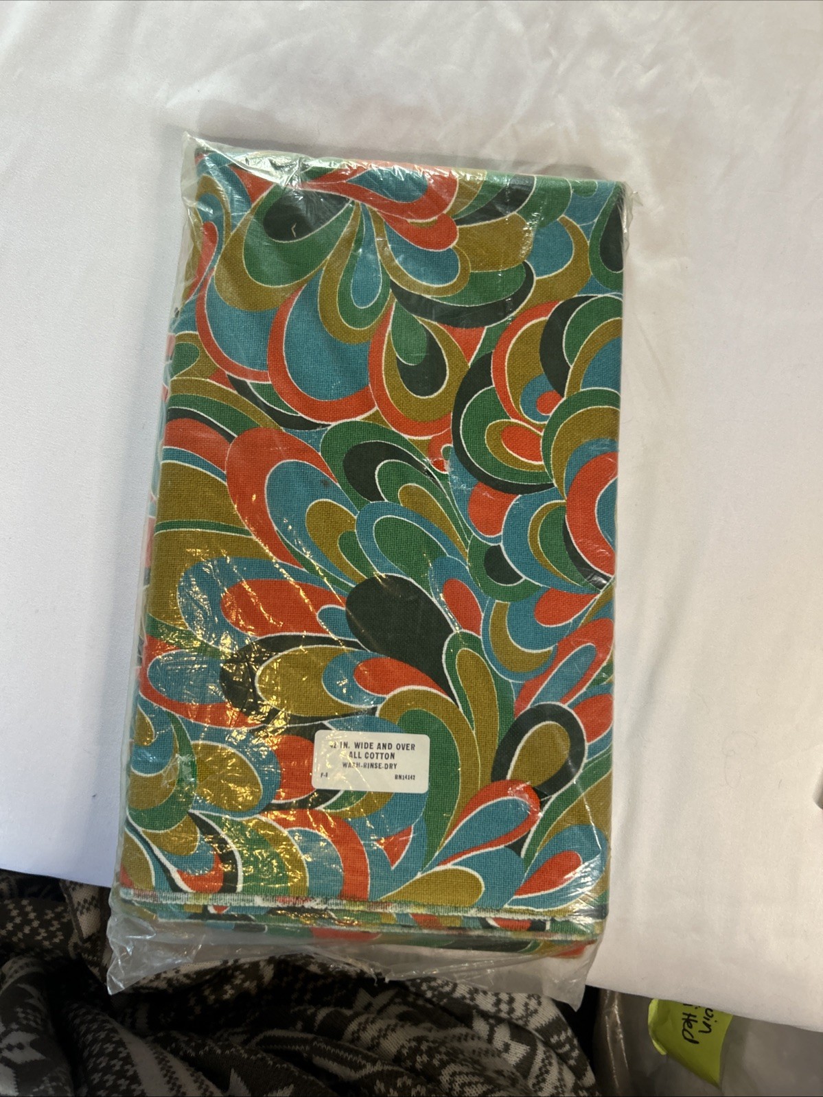 Vintage 60's-70's Mod Retro Psychedelic Fabric Wash And Wear 3.5 Yards Vintage 60's-70's Mod Retro Psychedelic Fabric Wash And Wear 3.5 Yards