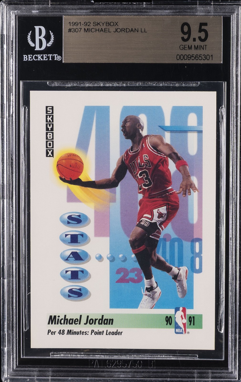 1991-92 SKYBOX #307 MICHAEL JORDAN BGS 9.5