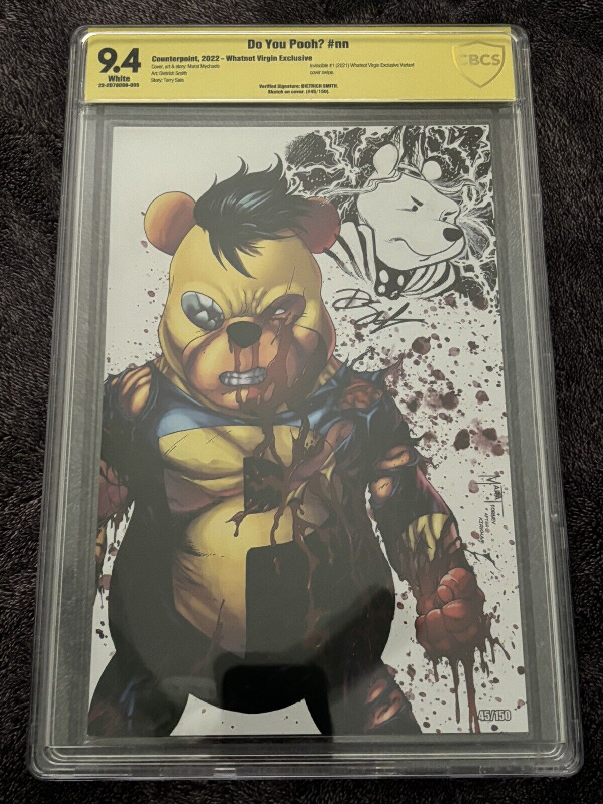 Do You Pooh Invincipooh Virgin Cbcs 9.4 Signed And Remarked By Dietrich Smith