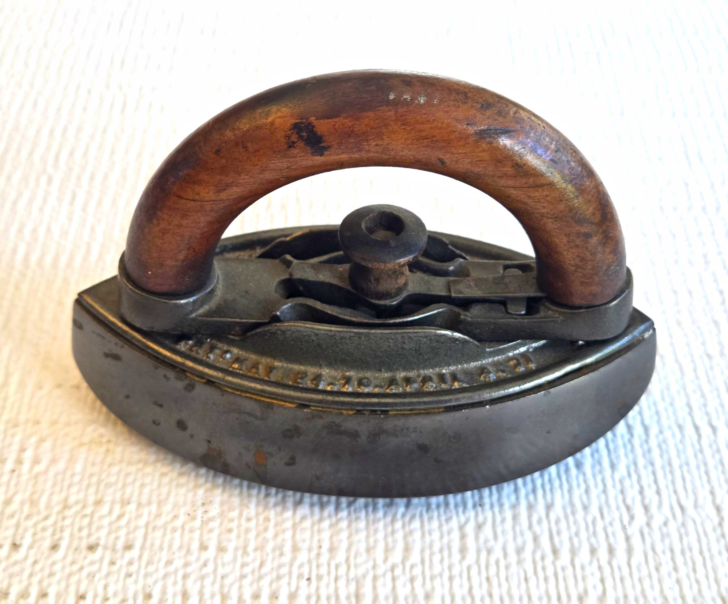 Antique Enterprise Polishing Sad Iron detachable wood handle