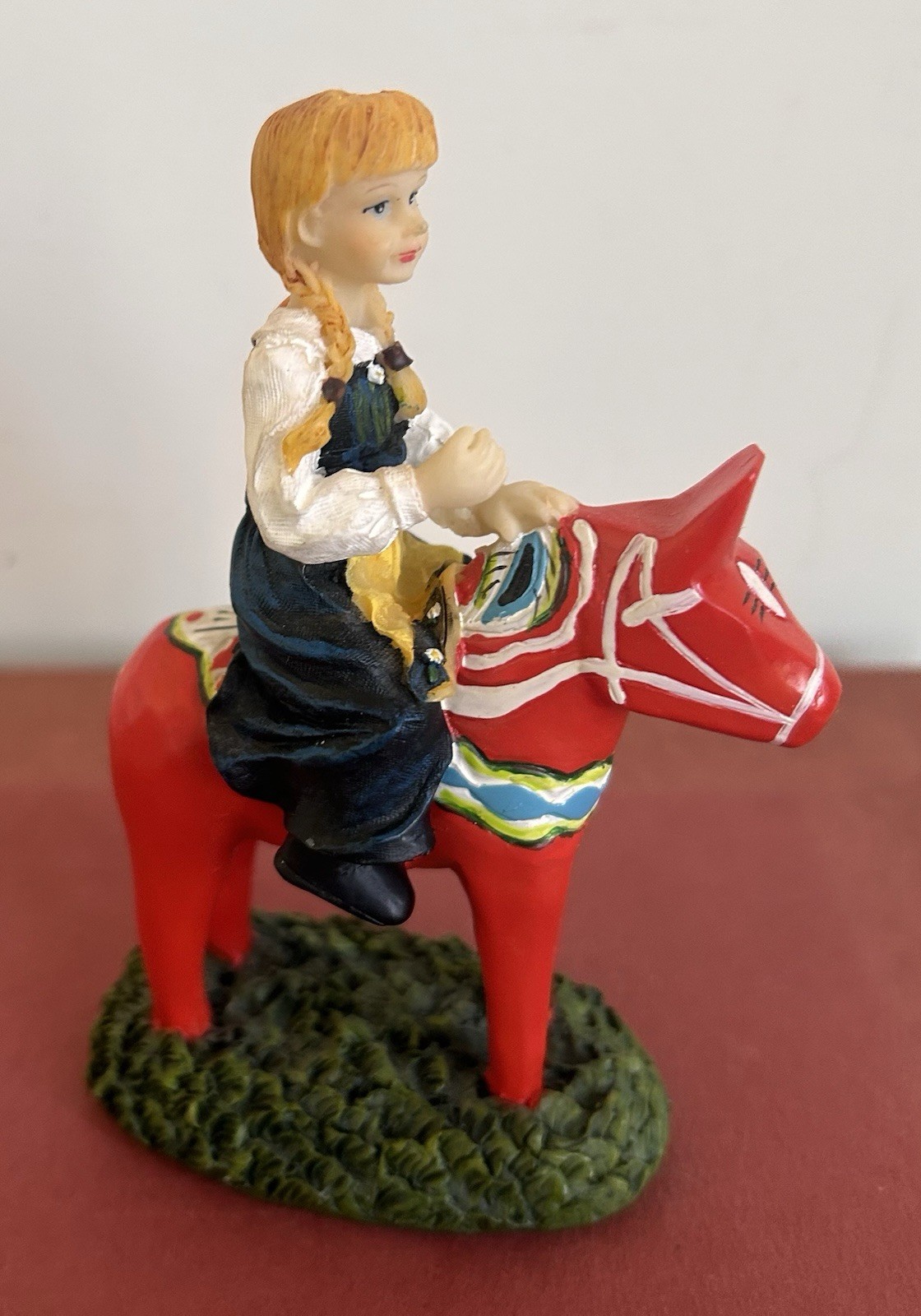 Vintage Swedish Dala Horse Girl Figurine Folk Art Hedlund 5” Vintage Swedish Dala Horse Girl Figurine Folk Art Hedlund 5”