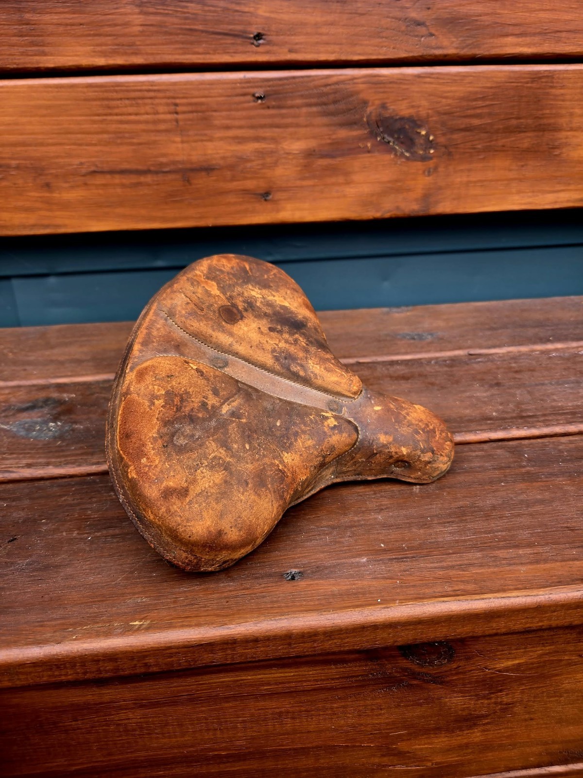 Antique C.1900 Garford Bicycle Leather Seat Saddle 8 1/2 Antique C.1900 Garford Bicycle Leather Seat Saddle 8 1/2