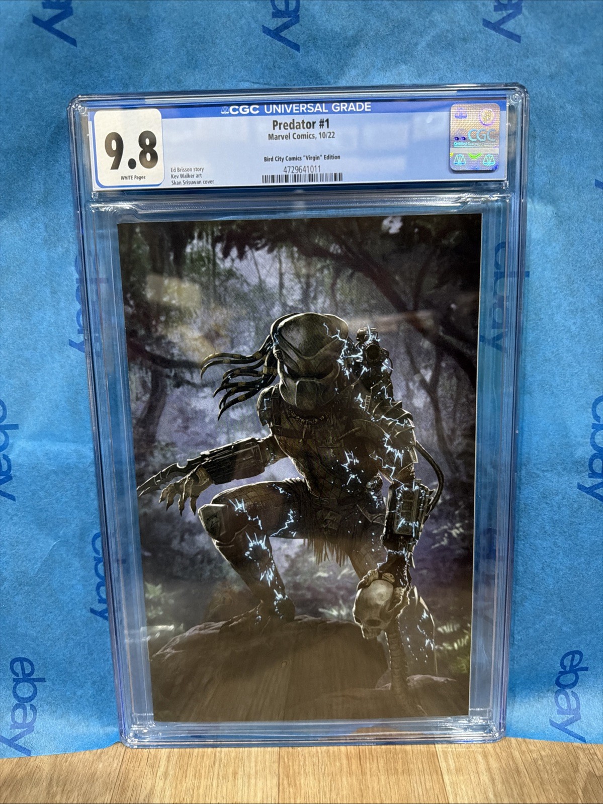 PREDATOR #1 - SKAN - Virgin Variant - Marvel (2022) Cgc 9.8 Graded Comic PREDATOR #1 - SKAN - Virgin Variant - Marvel (2022) Cgc 9.8 Graded Comic