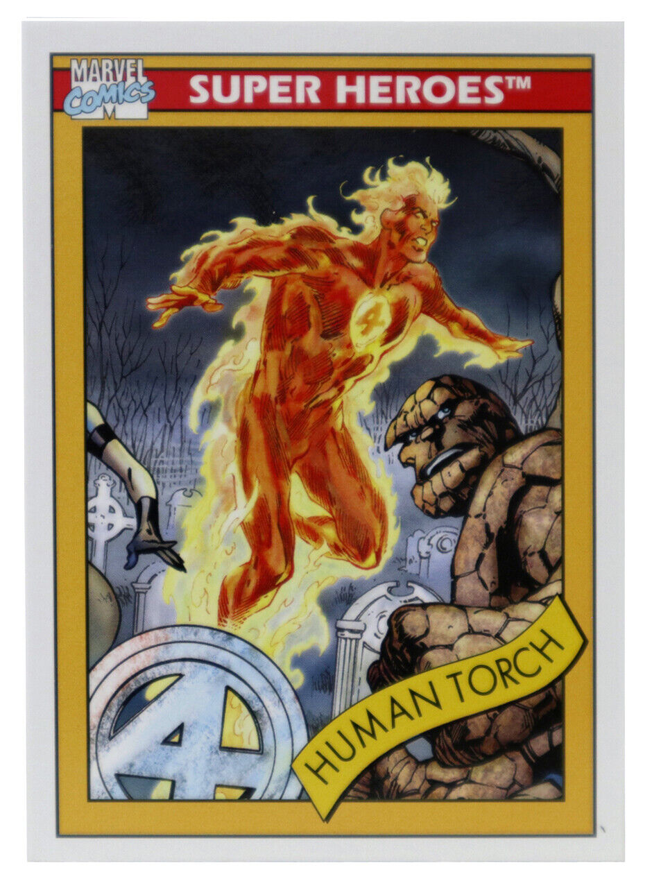 2013 Fleer Marvel Retro Human Torch 1990 Marvel Universe Impel Insert Card #10