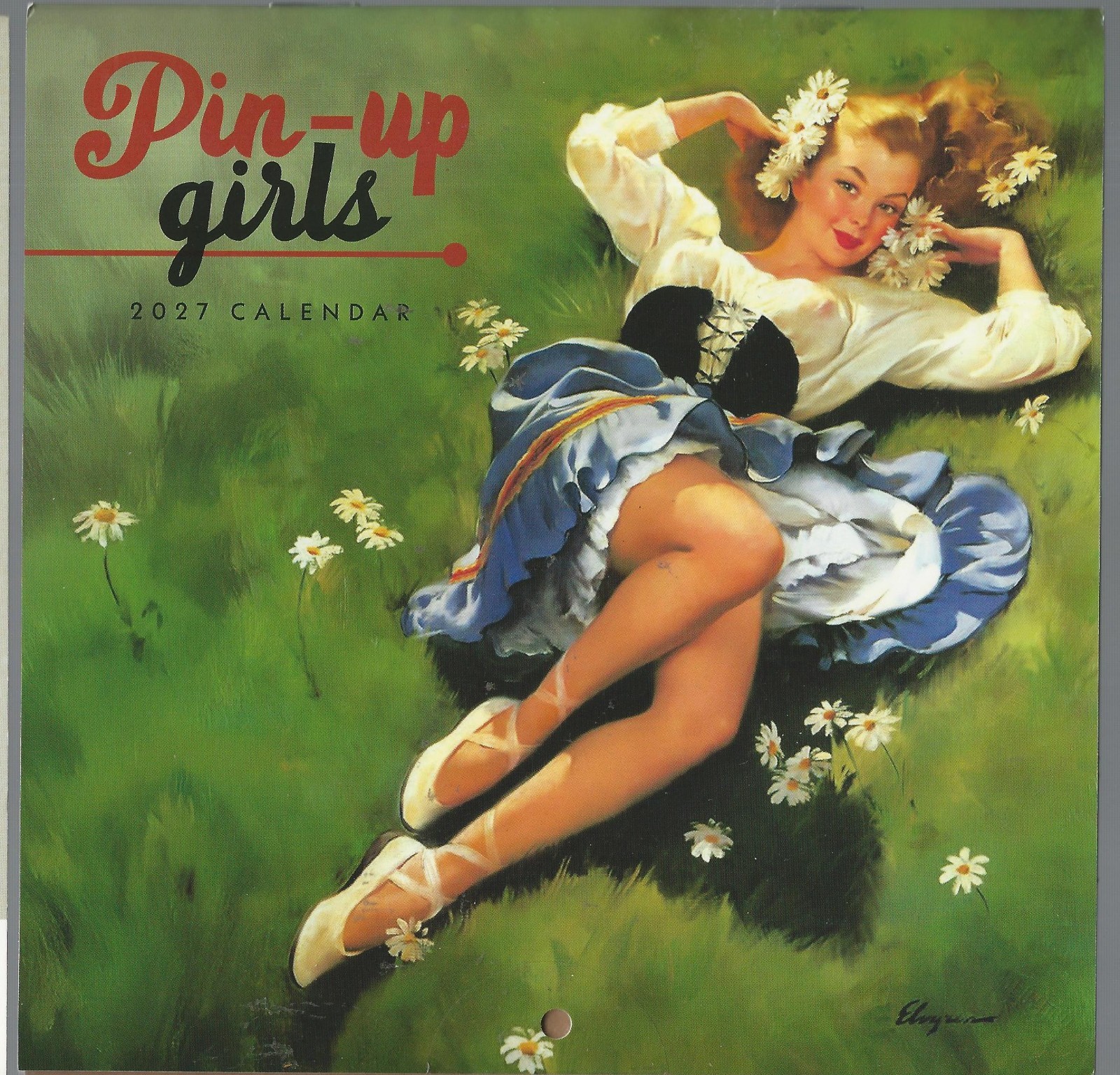 Pin-Up Girls  2027 16 Month Mini Calendar  Gil Elvgren Sealed Plastic Free