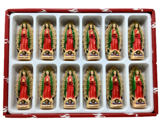 Virgen de Guadalupe Mini 3 Inch PVC Figurines Imagen 12PCS Set 100PP Virgen de Guadalupe Mini 3 Inch PVC Figurines Imagen 12PCS Set 100PP