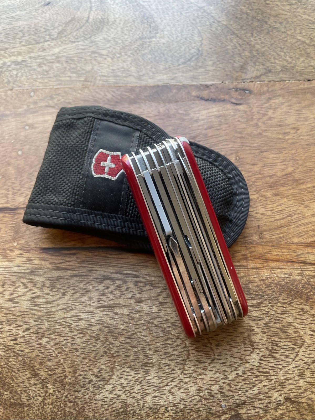 Victorinox Champion C 1.6783 Swiss Army Knife 91mm 1986-90 W/ Sheath Vintage