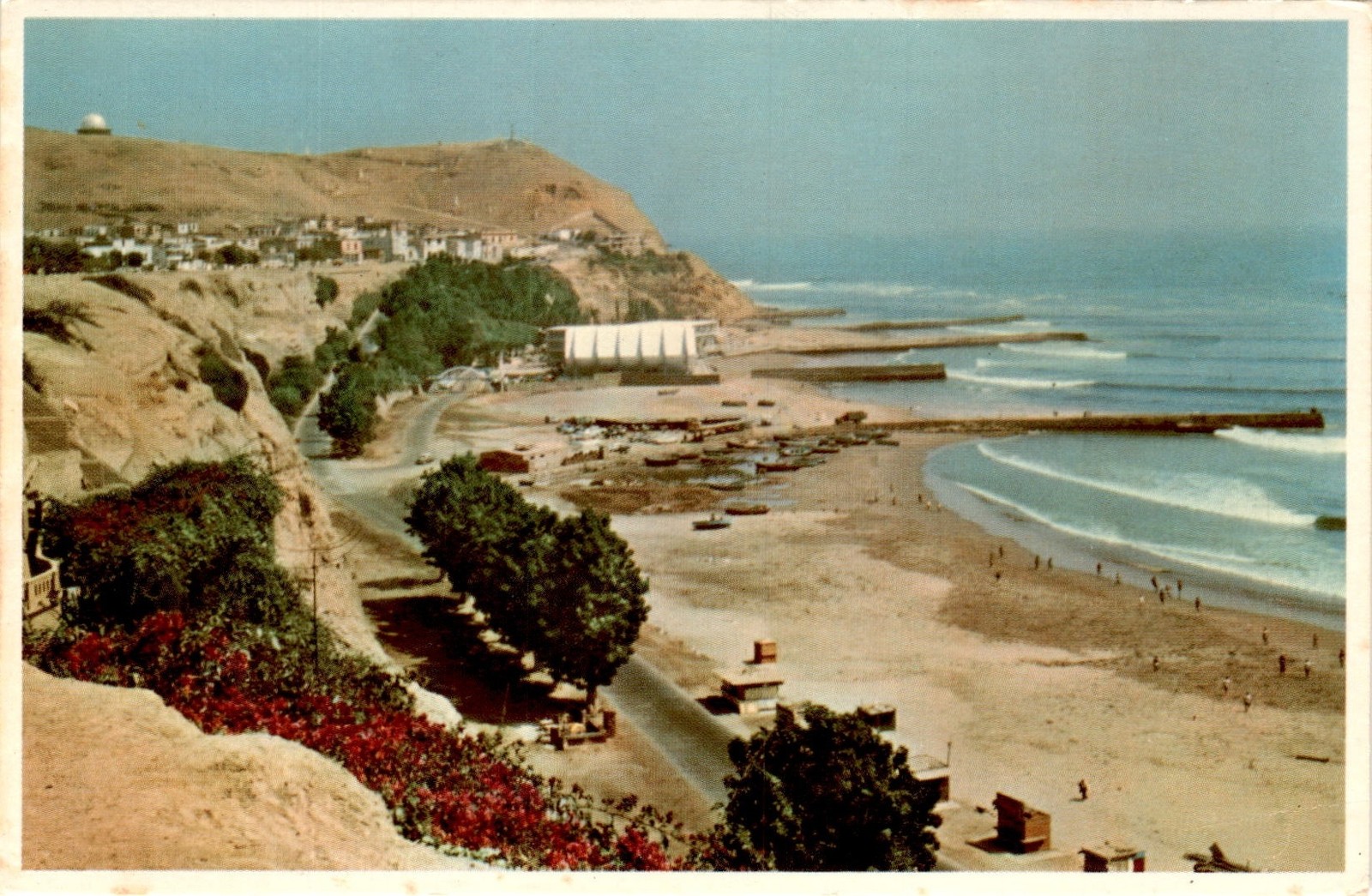 Playas de Chorrillos, Lima, Peru, Chorrillos beach, Av. Iqu Postcard
